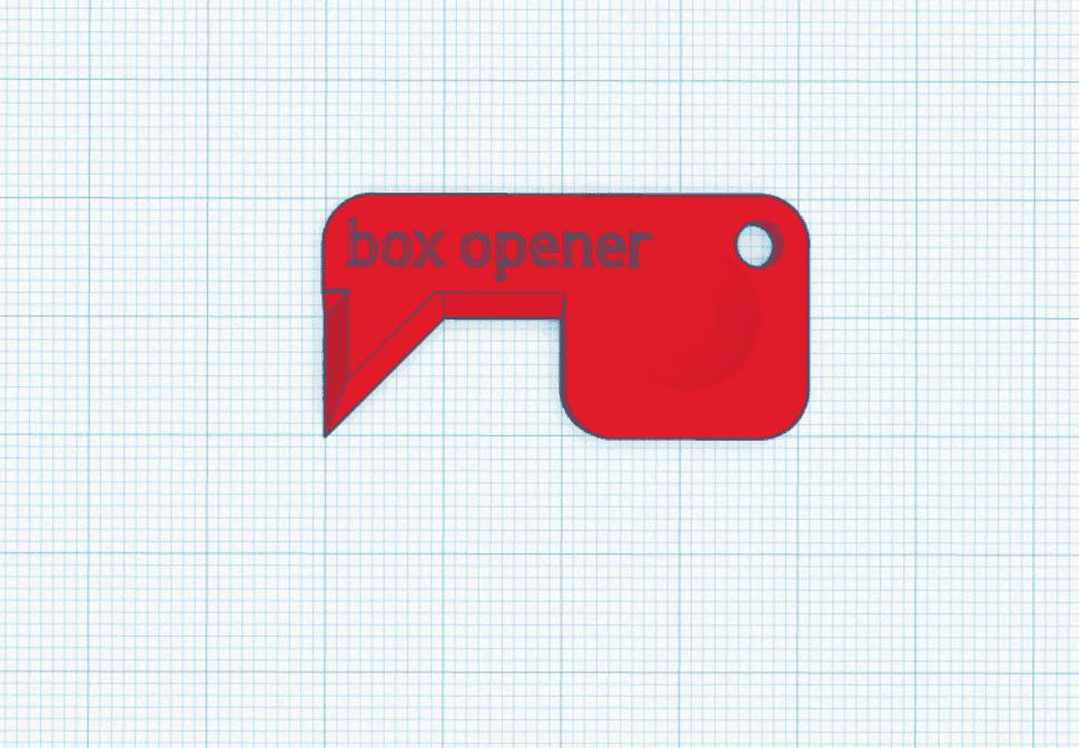 Box Opener - Keychain Version 3d model