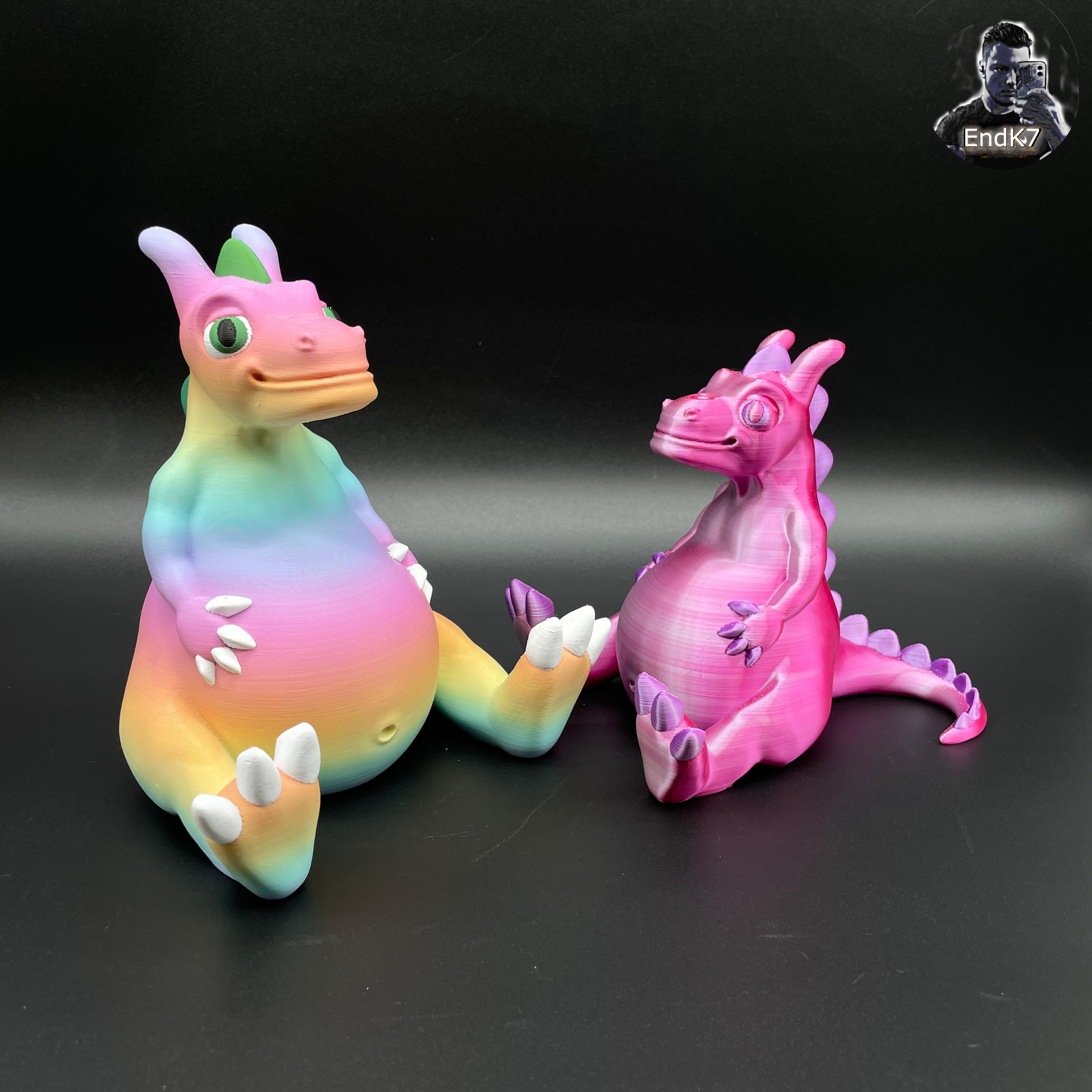 Chubby Dragon Piggy Bank & Sculpture 3d model