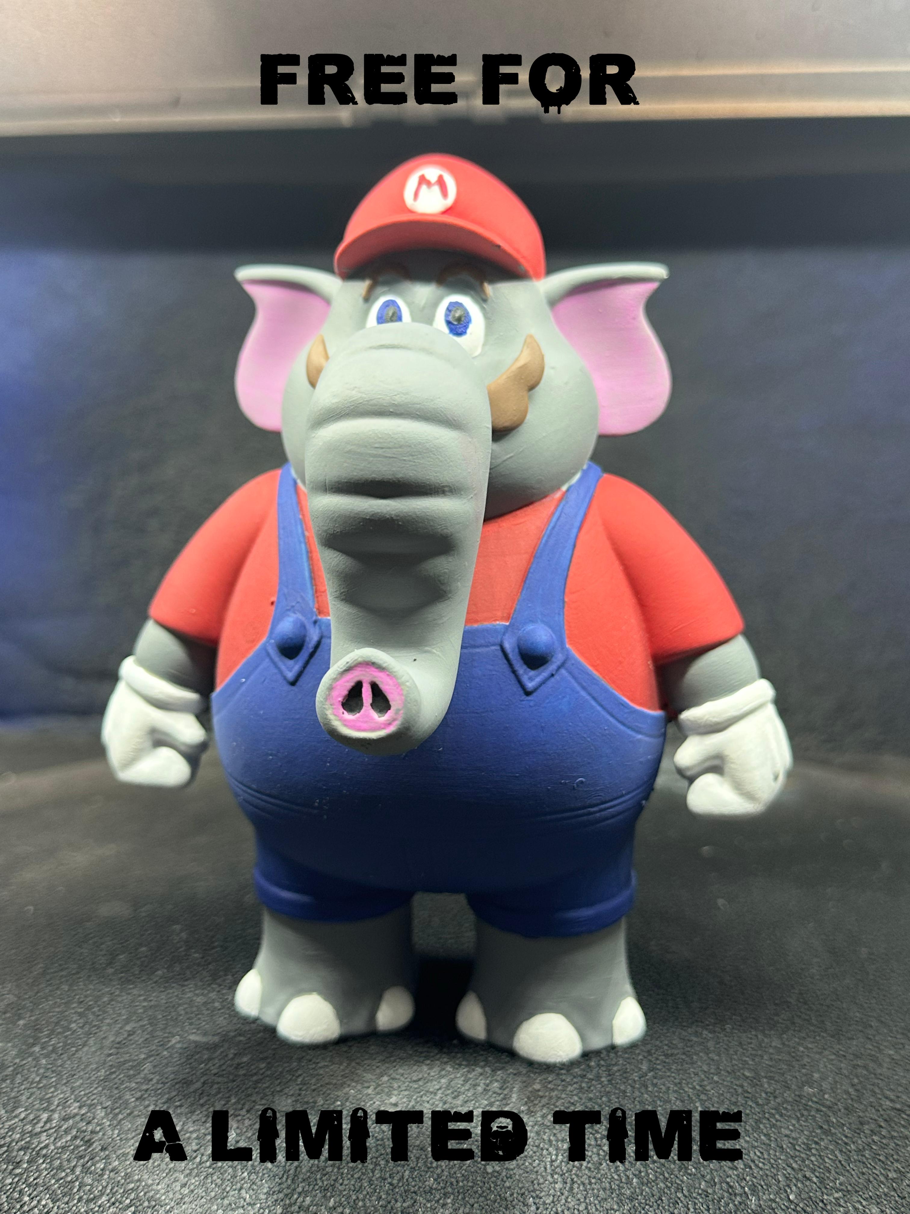 Mario Elephant (Pre Supported) 3d model