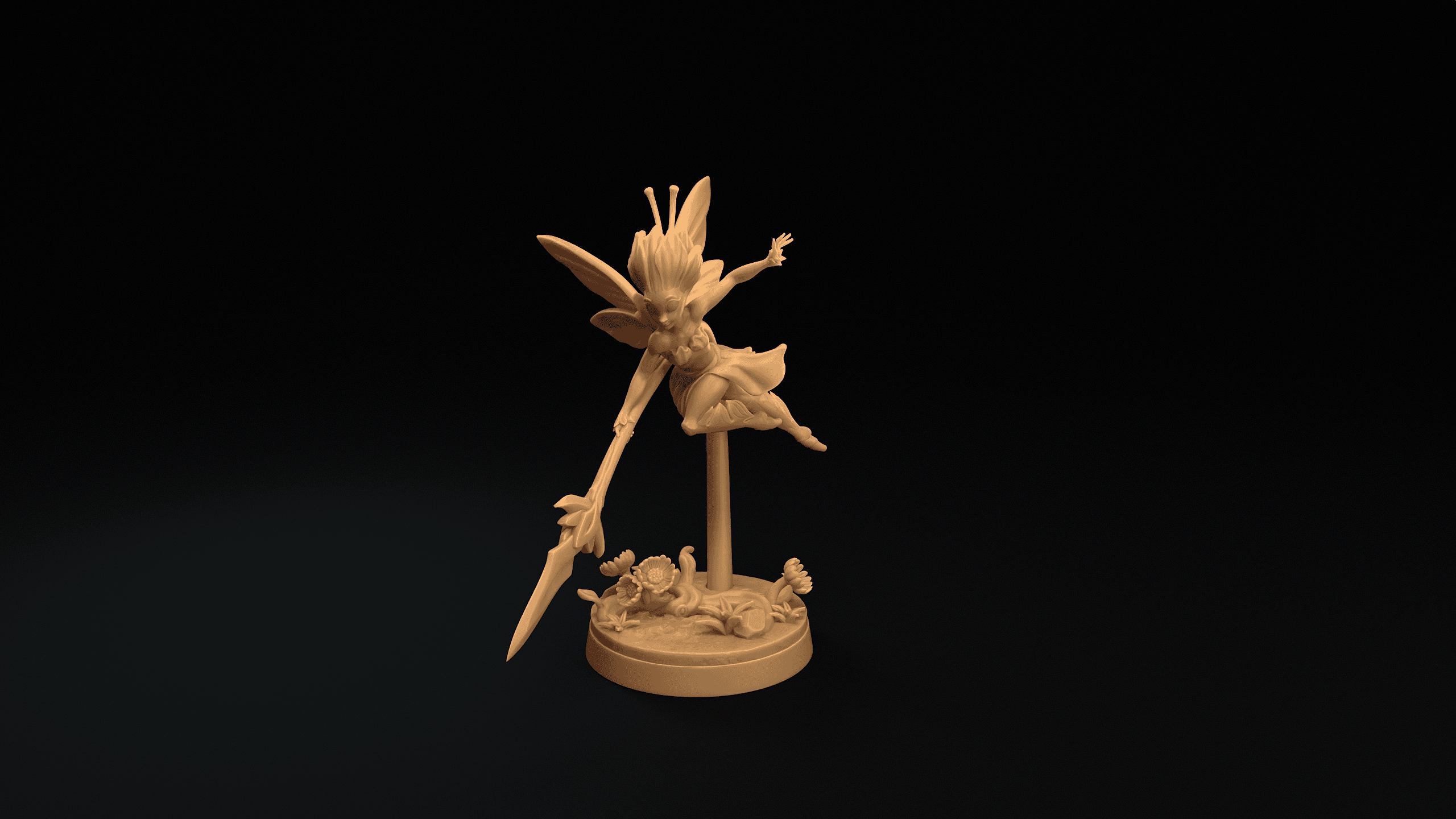 Seelie Guard with Spear 3d model
