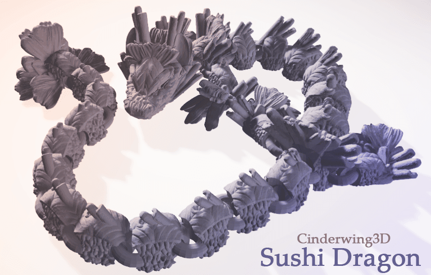 Sushi Dragon 3d model