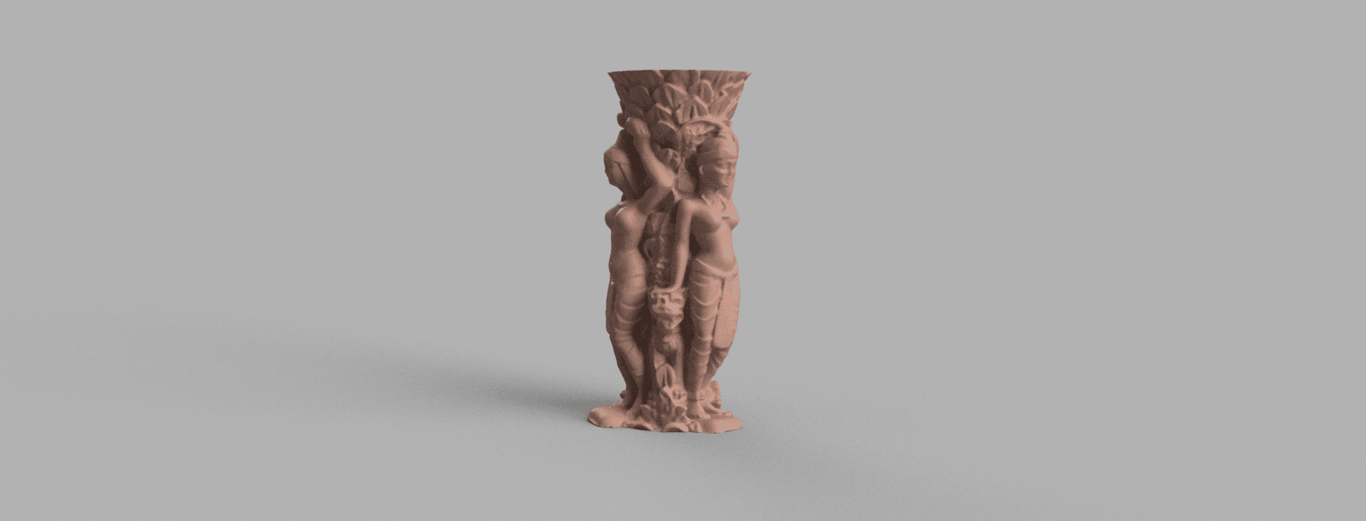 statue and pen holder 3d model