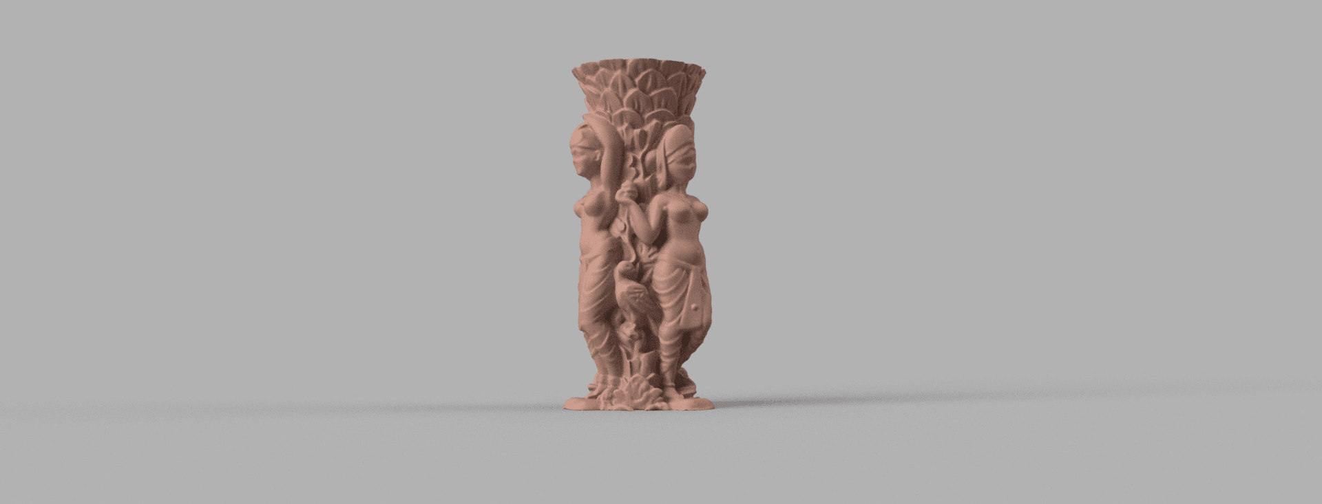 statue and pen holder 3d model