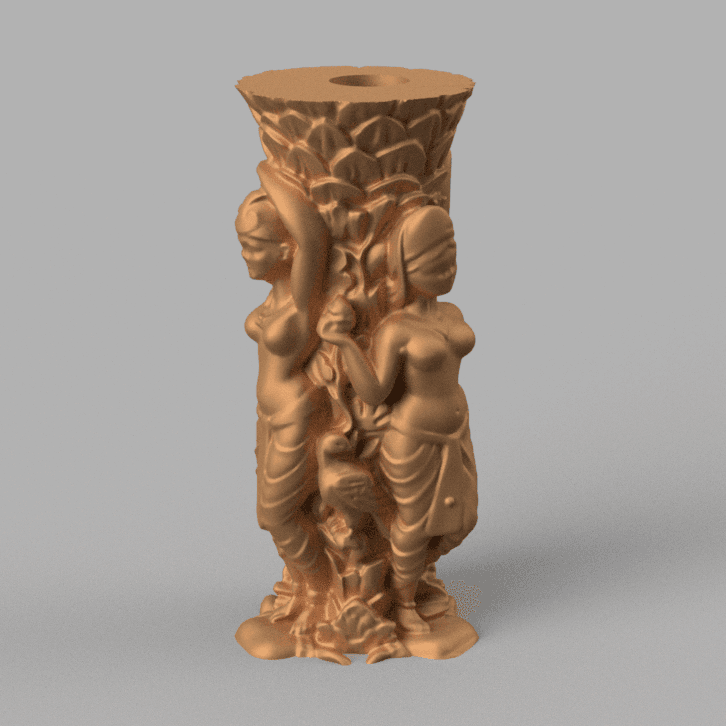 statue and pen holder 3d model