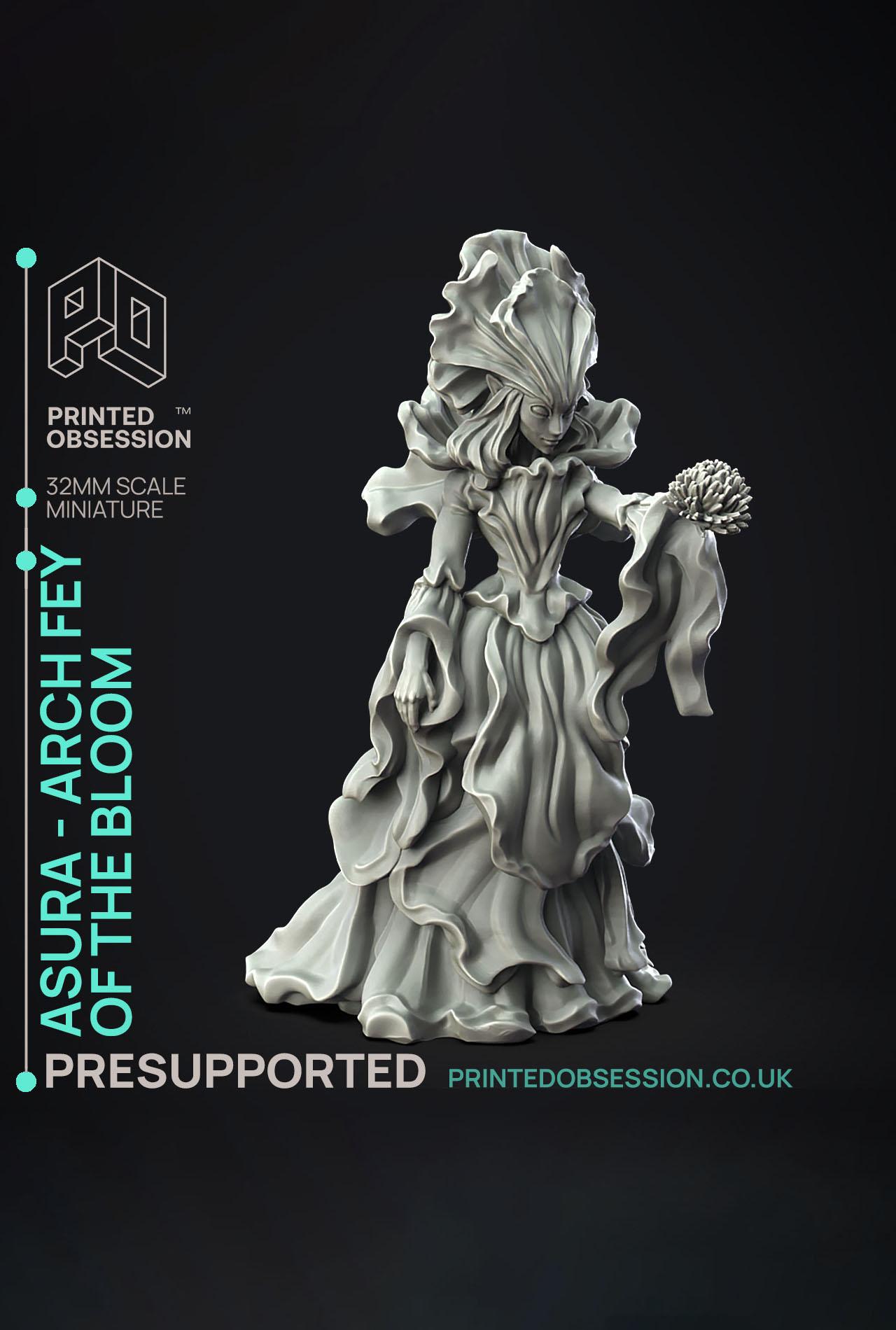 Arch Fey of the Blossom - Not The Bees - PRESUPPORTED - Illustrated and Stats - 32mm scale			 3d model