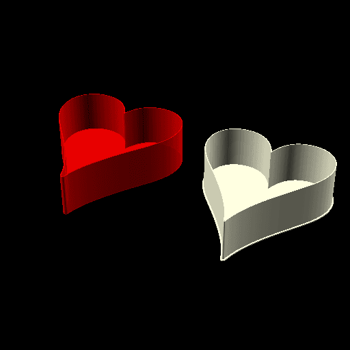 Heart, nestable box (v3) 3d model