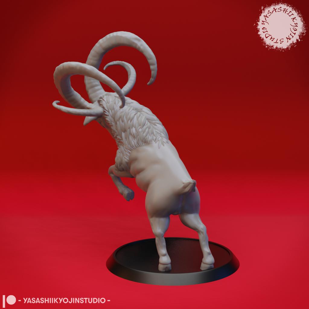 Giant Goat - Tabletop Miniature (Pre-Supported) 3d model