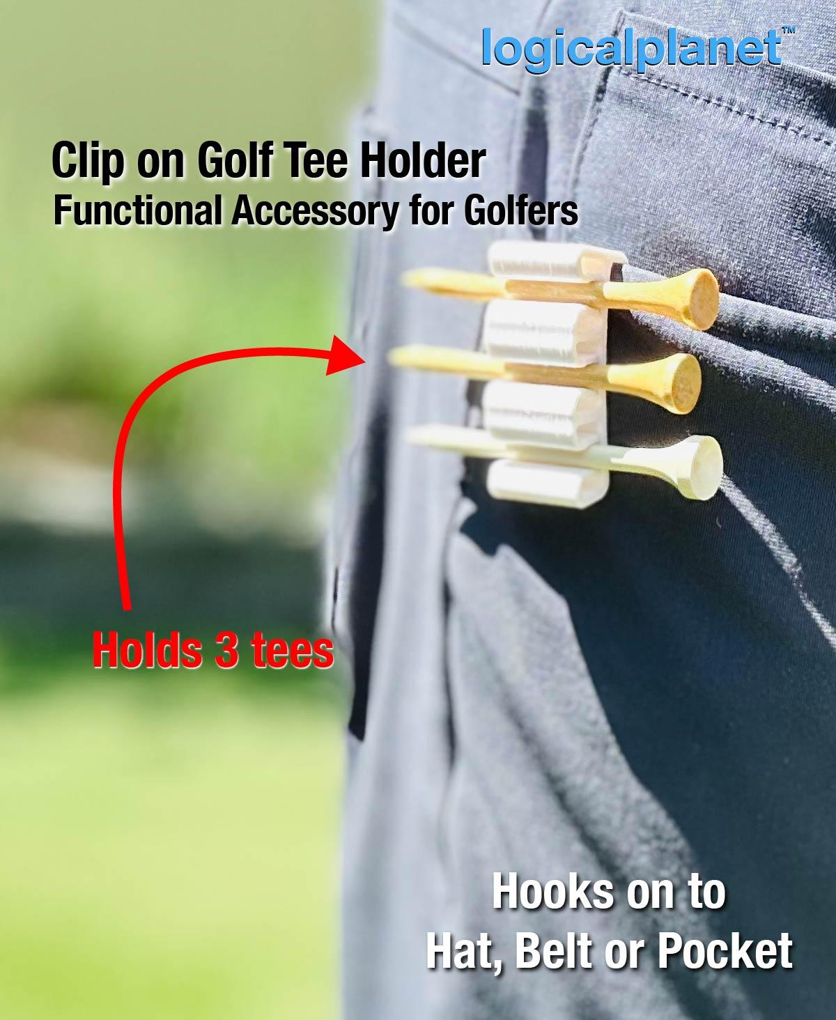 Clip-on 3 Tee Holder 3d model