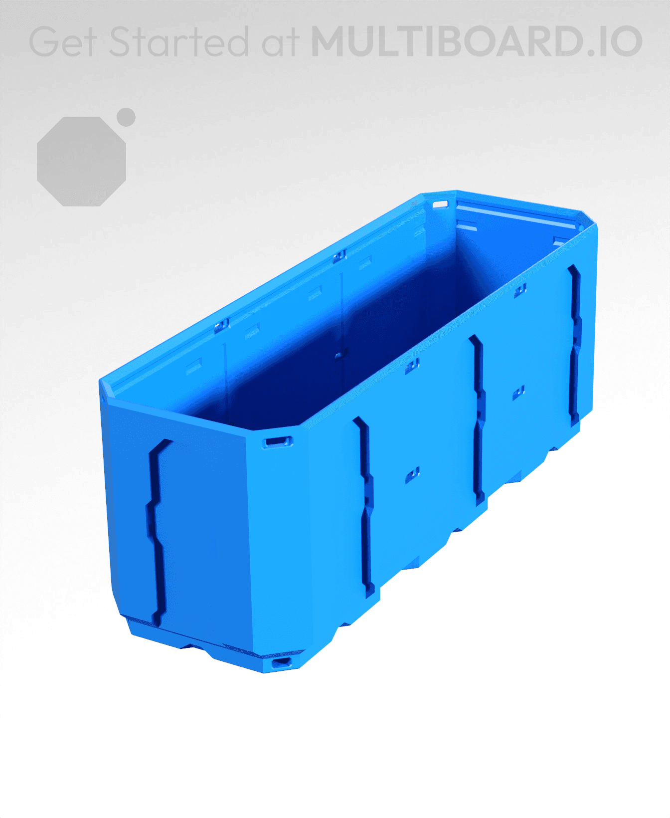 1x3x1 - Topped Multipoint Rail - Multibin Shell 3d model