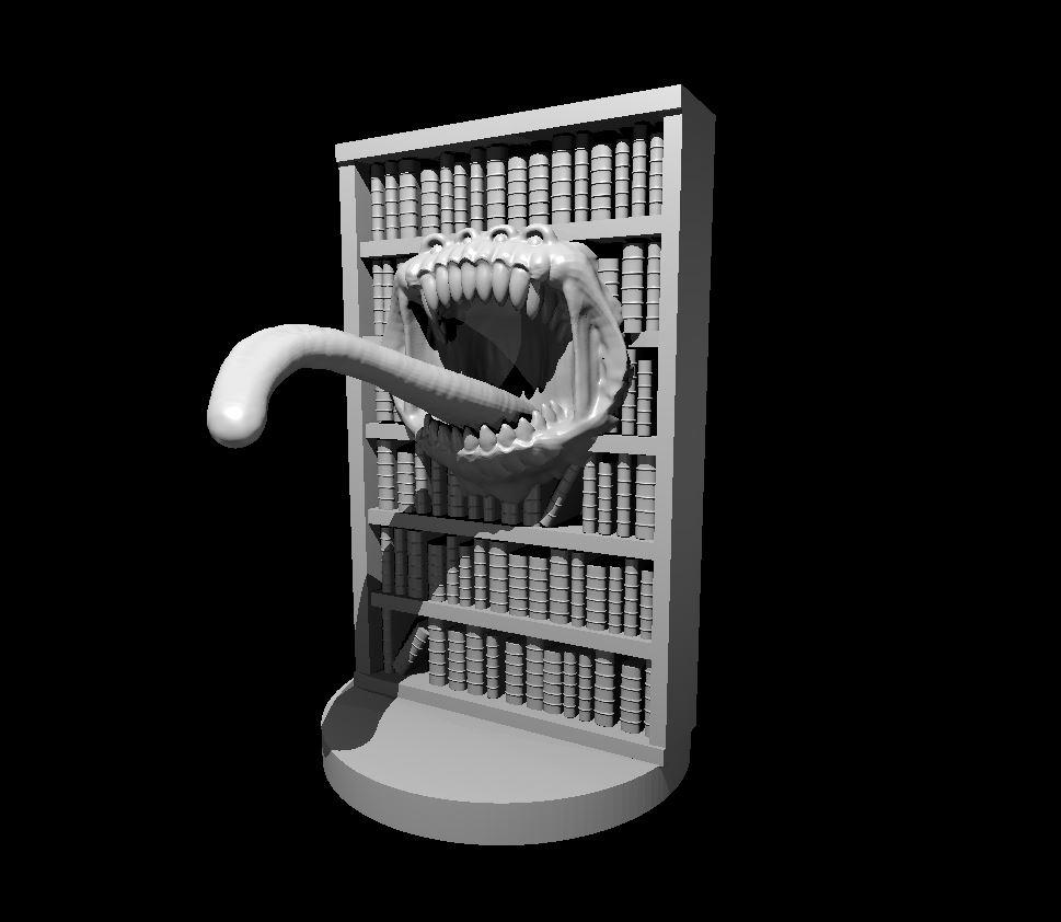 Book Shelf Mimic - Book Shelf Mimic - 3d model render - D&D - 3d model