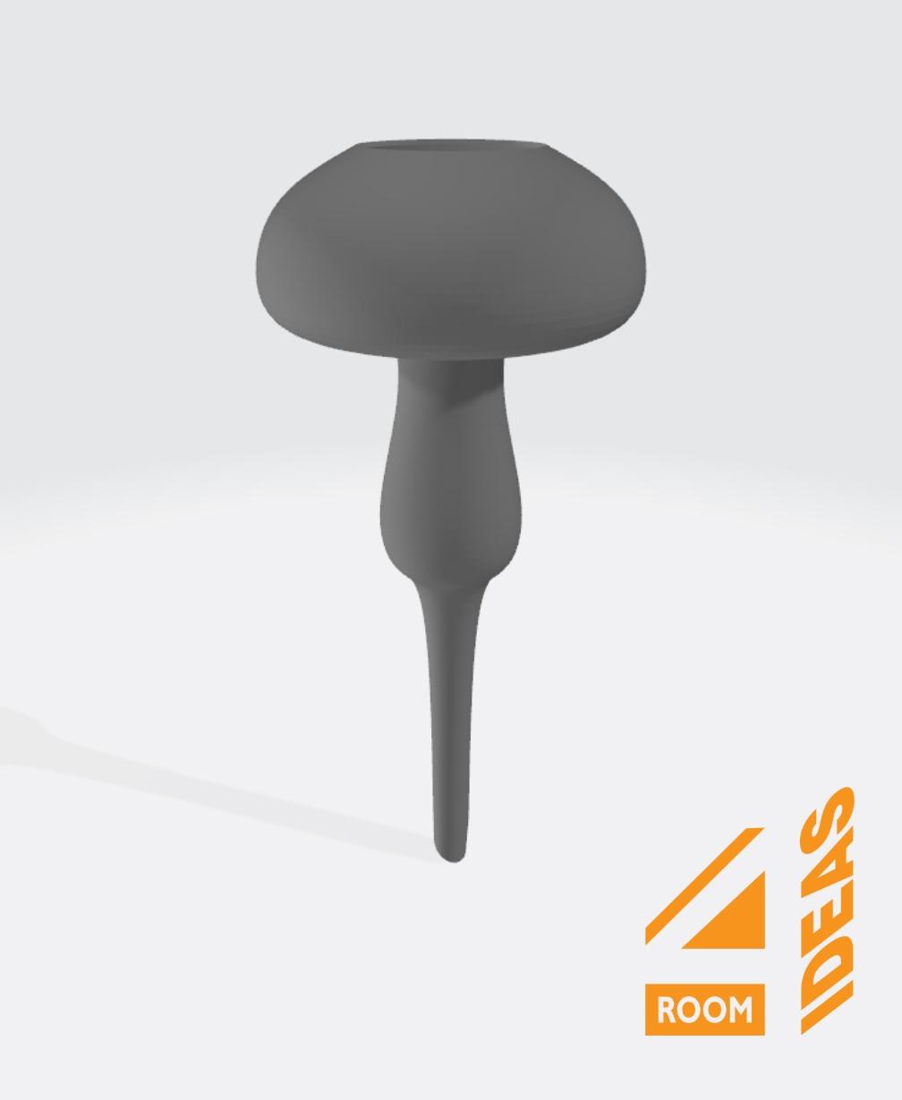 Moss Pole Watering Stake - Mushroom 2 3d model