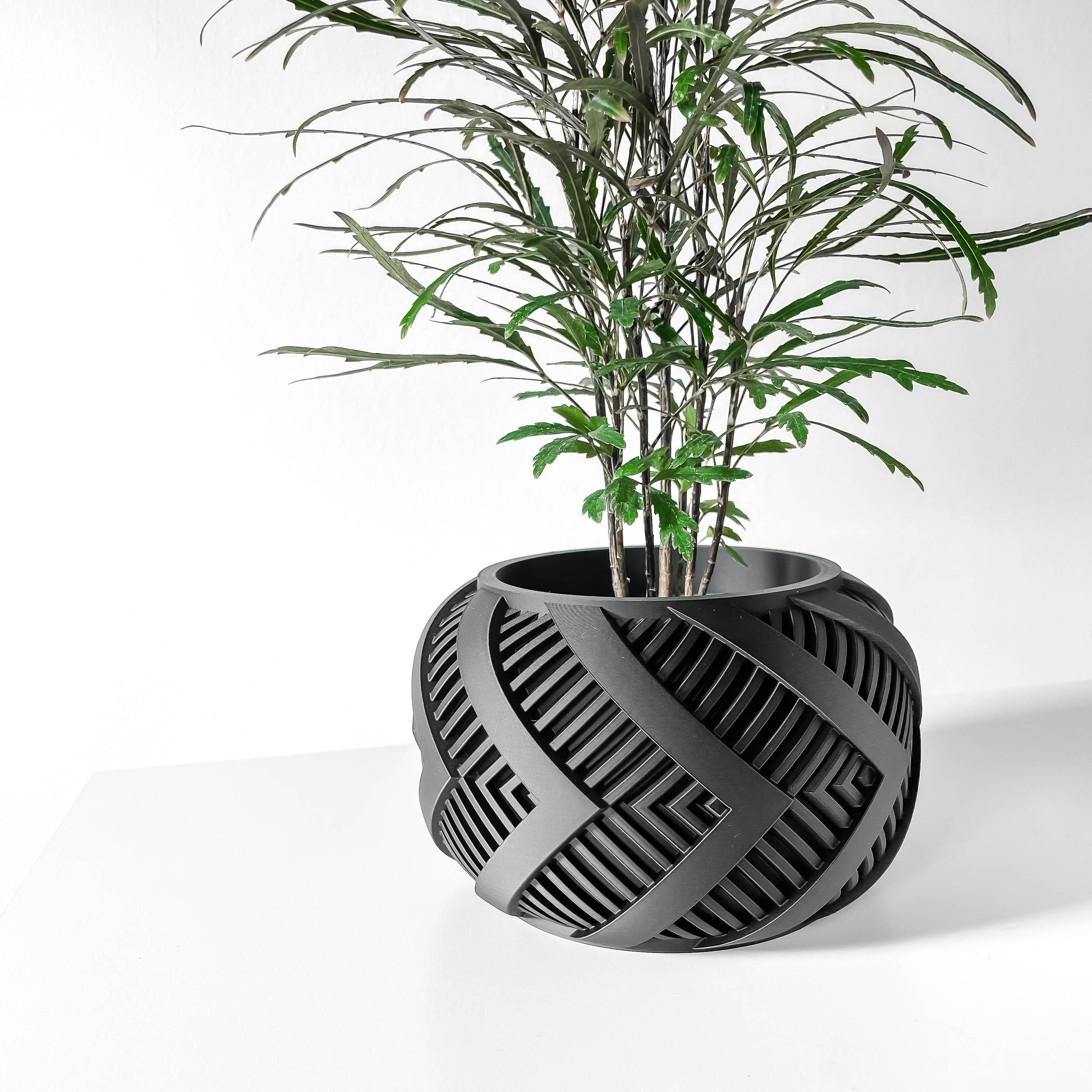 The Alko Planter Pot with Drainage Tray & Stand Included: Modern and Unique Home Decor for Plant 3d model