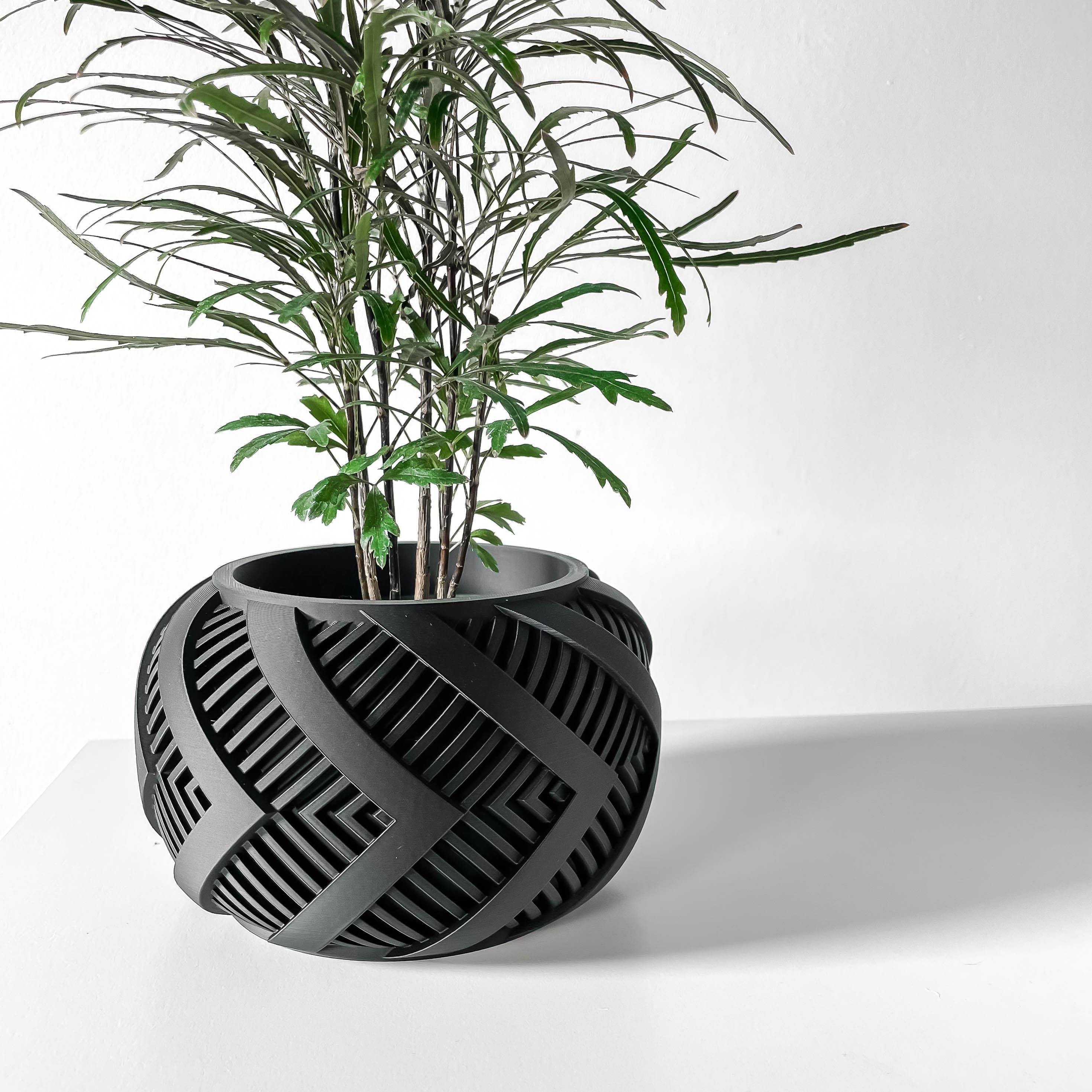 The Alko Planter Pot with Drainage Tray & Stand Included: Modern and Unique Home Decor for Plant 3d model