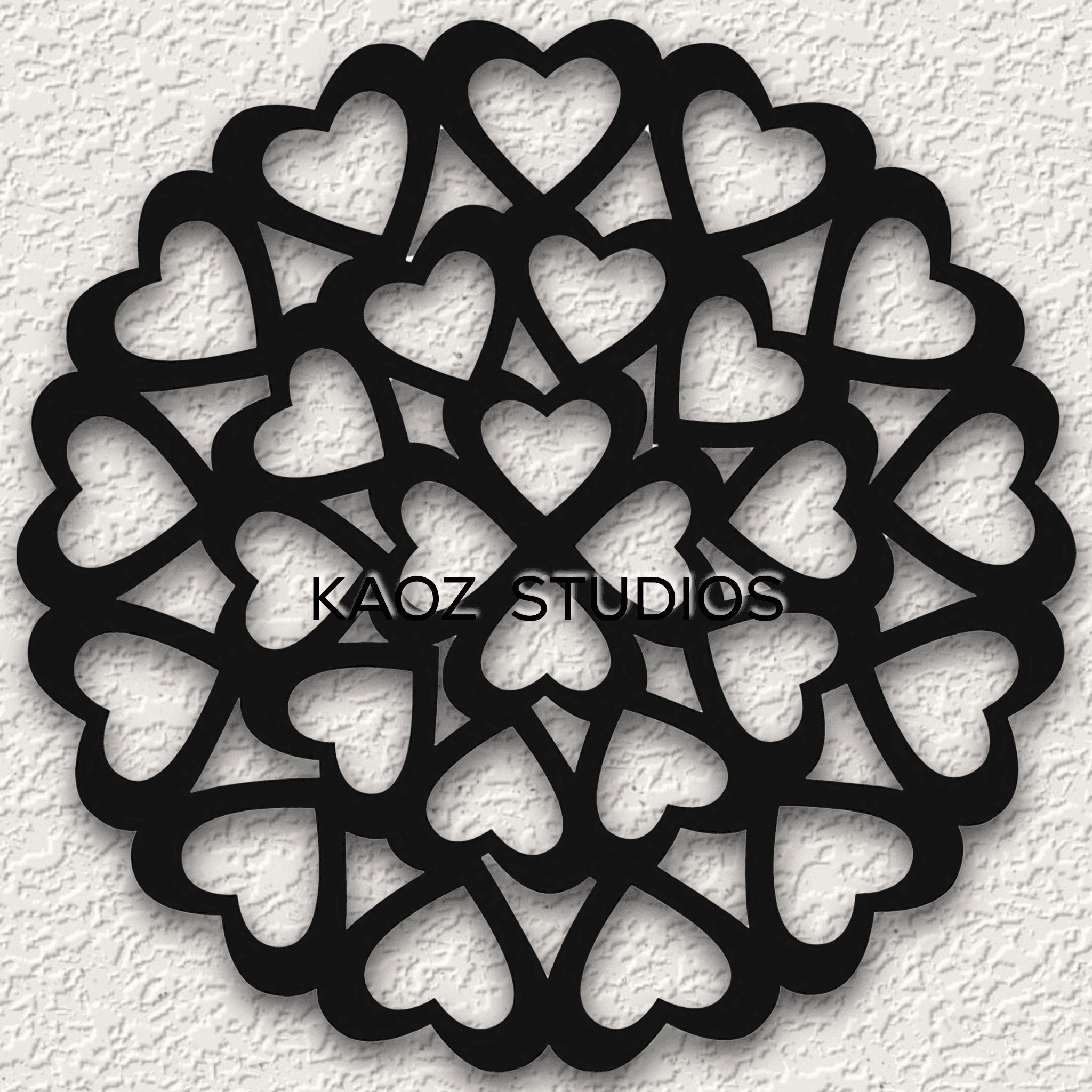 Geometric Love Heart Steel Wall Art