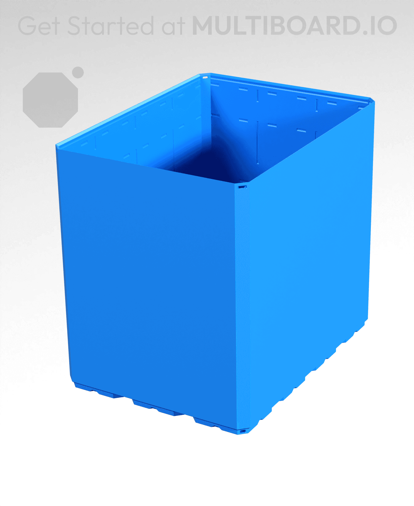 3x4x3.5 - Simple Walls - Multibin Shell 3d model