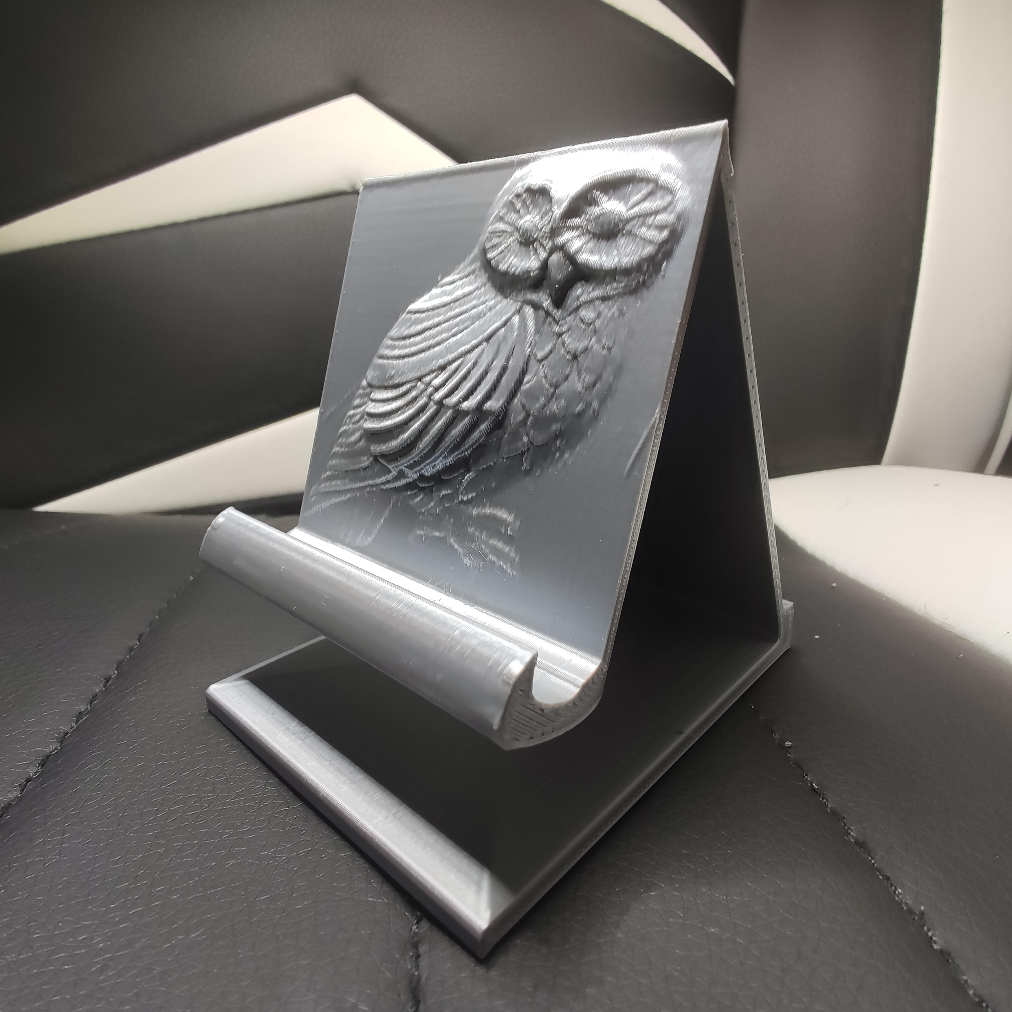 Phone stand Owl 3d model