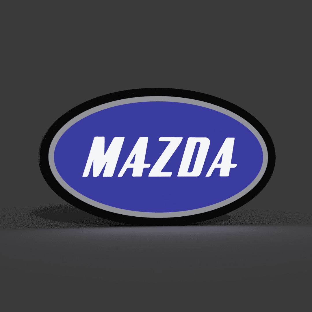 Mazda Vintage Sign Lightbox LED Lamp 3d model