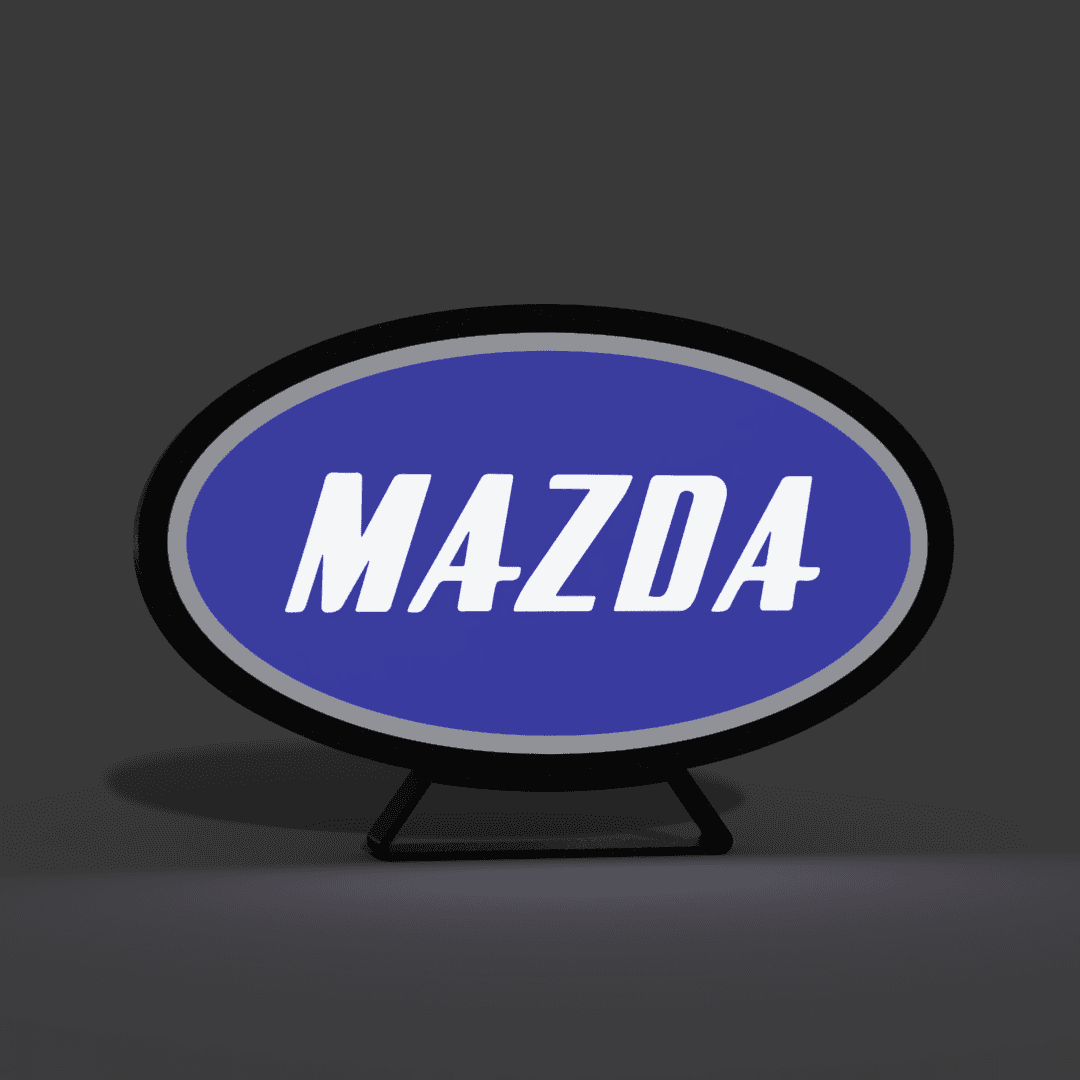 Mazda Vintage Sign Lightbox LED Lamp 3d model