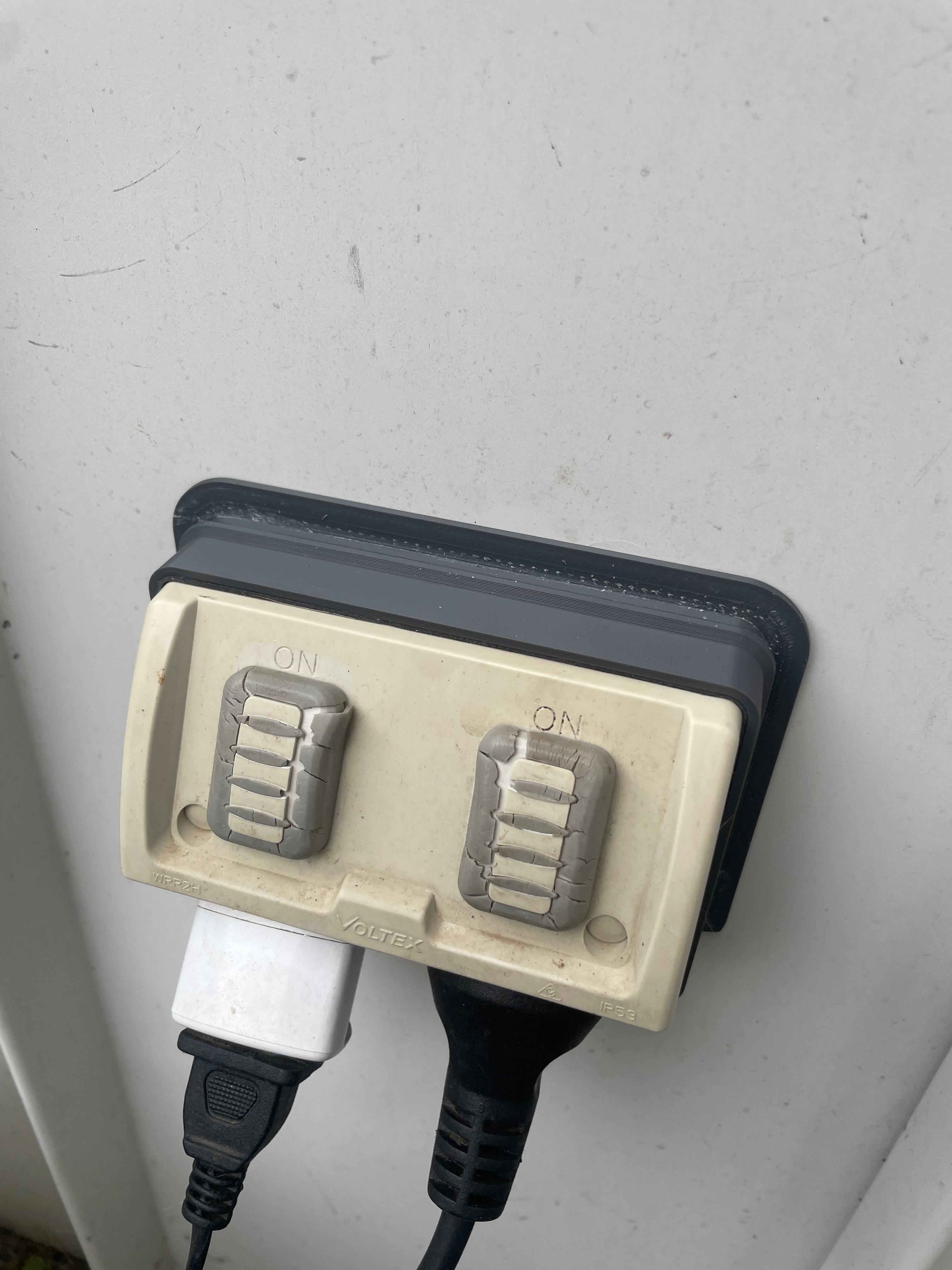 Weather Shield for Outside Power Outlet 3d model