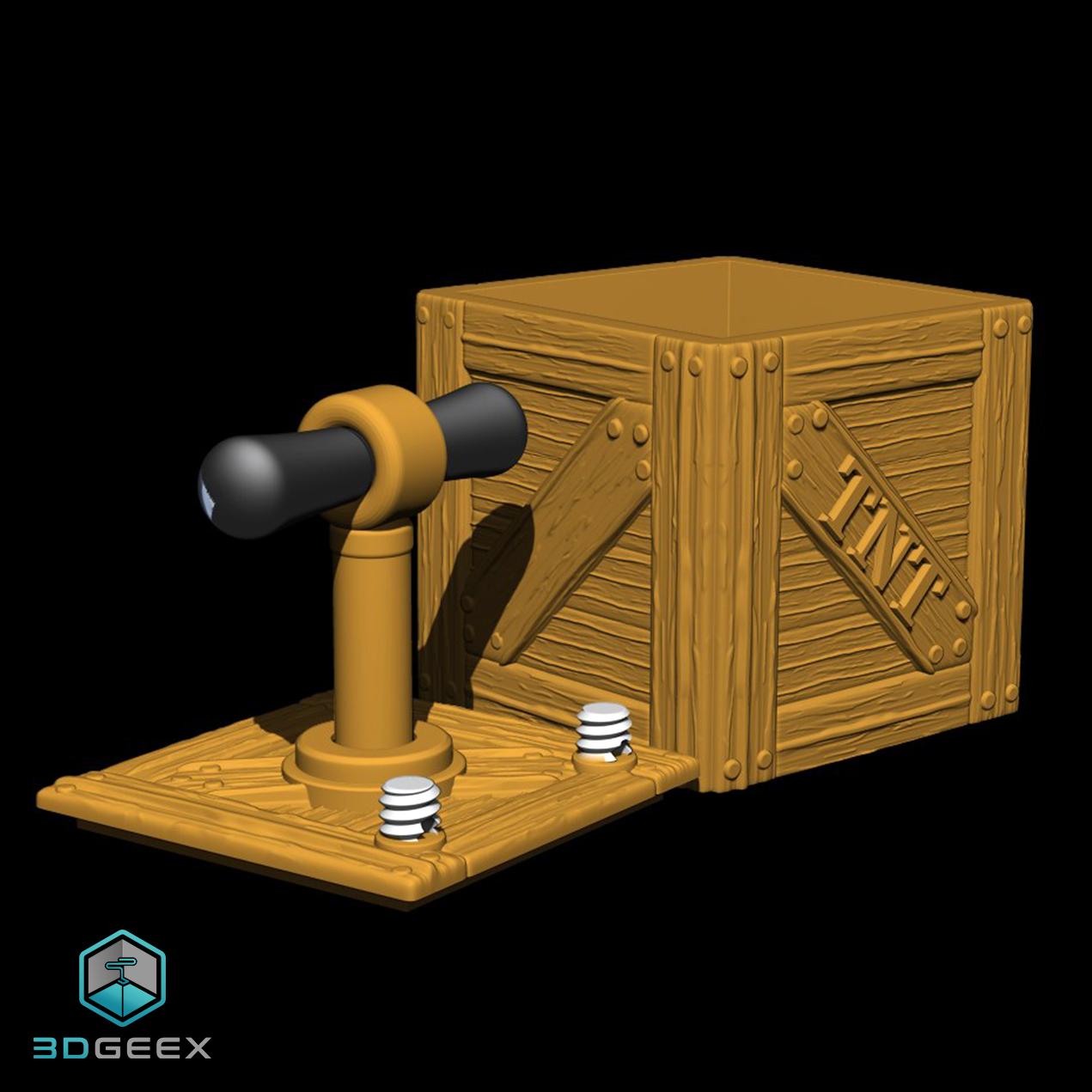 TNT Detonator Secret Boxes 3d model