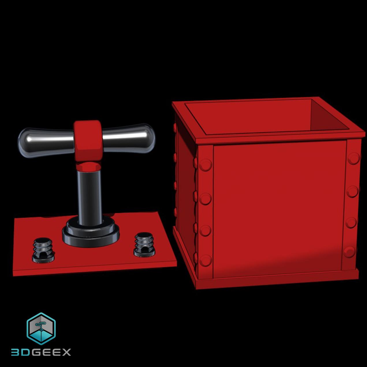 TNT Detonator Secret Boxes 3d model