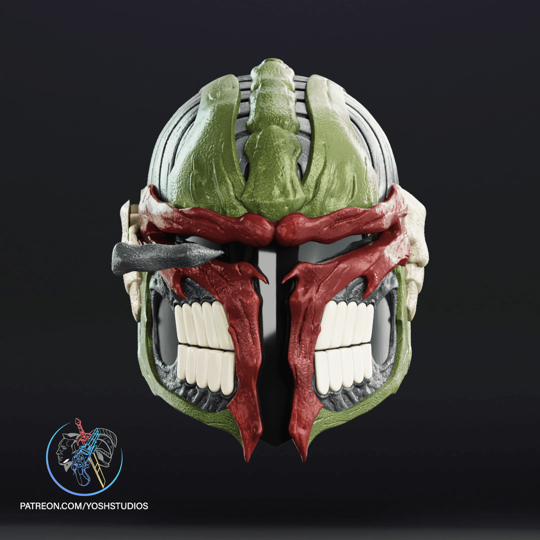 Skull Boba Fett Mando Helmet 3D Printer File STL 3d model