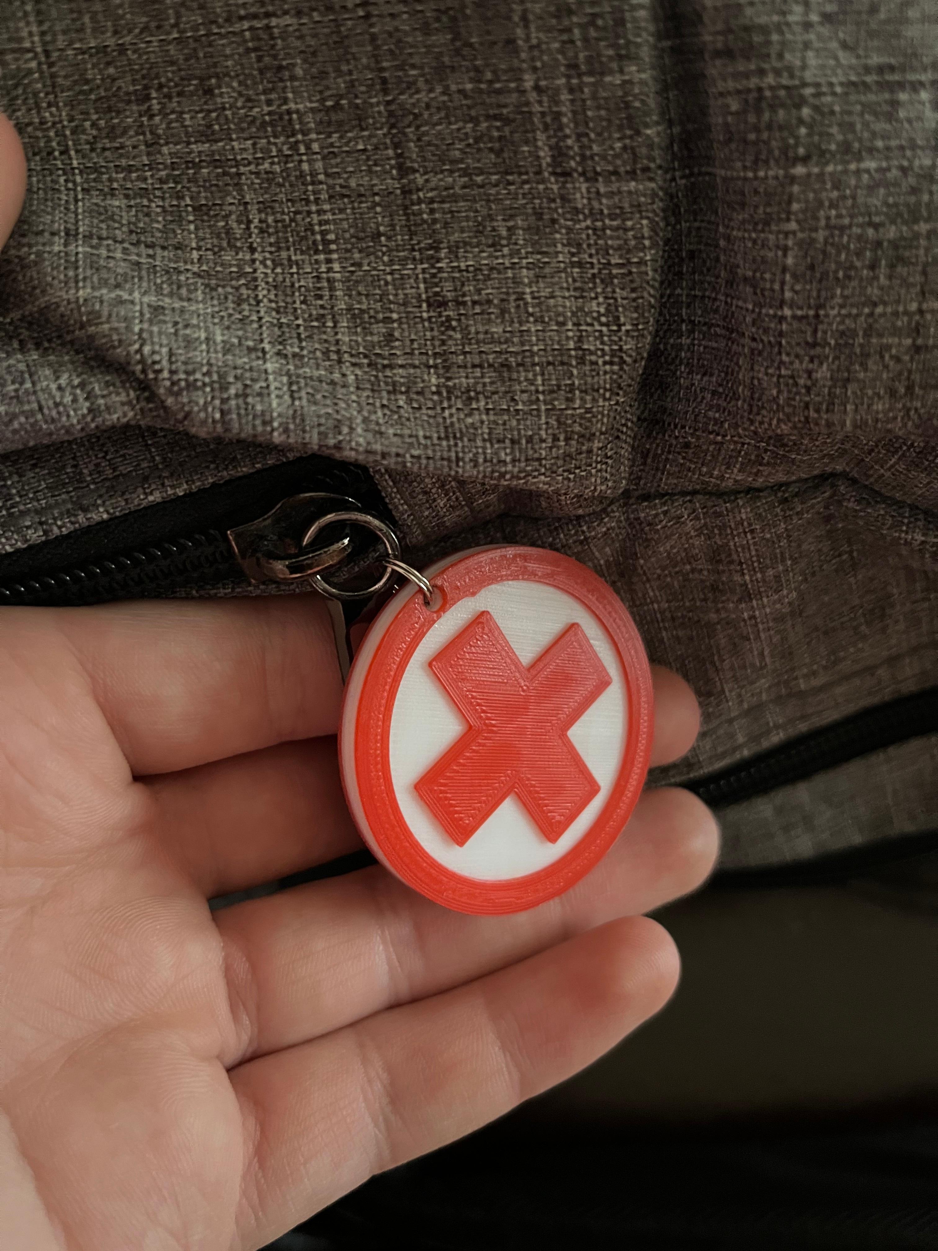 First-Aid Red Cross Zipper Charm 3d model