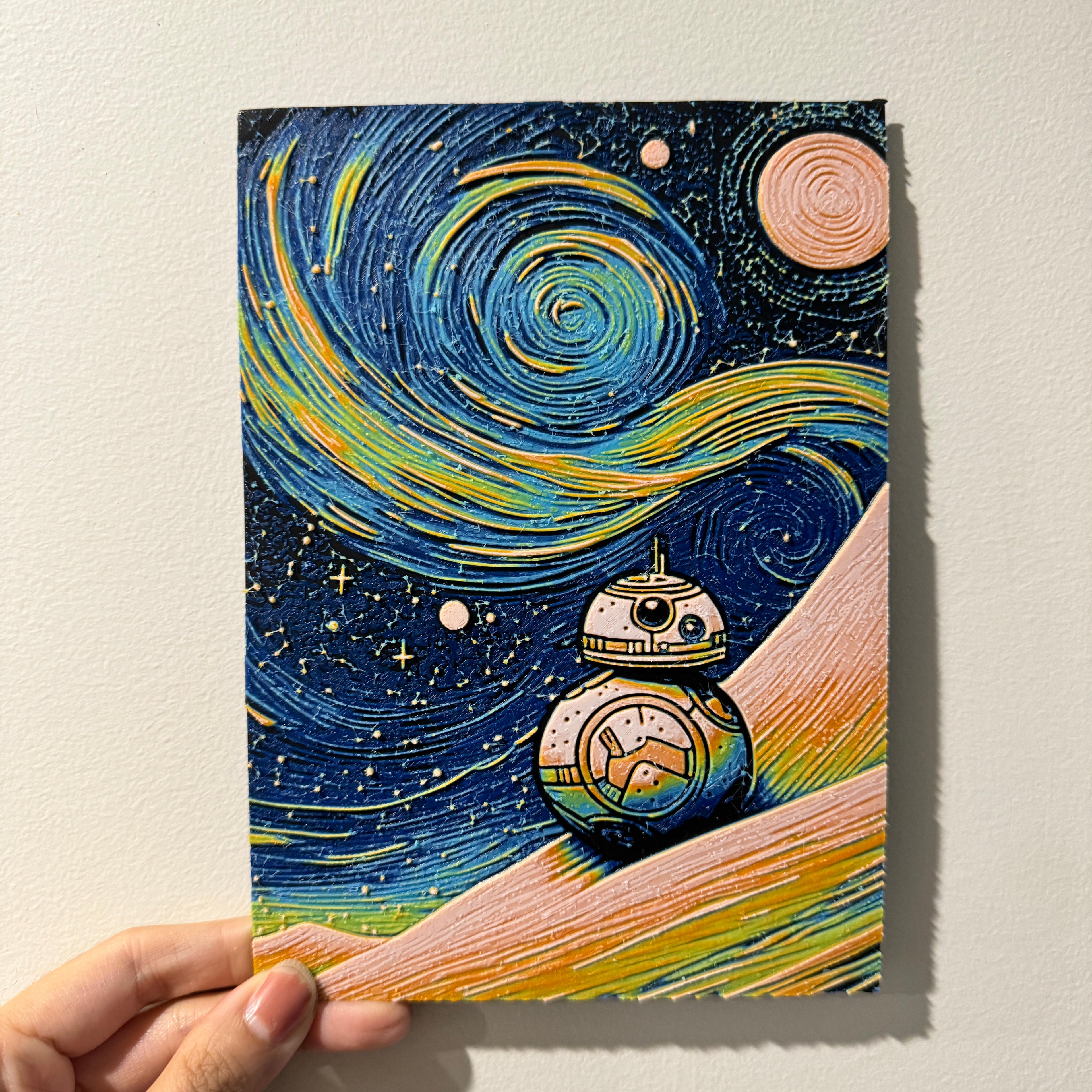 Starry Night with BB8 (Paid)  3d model