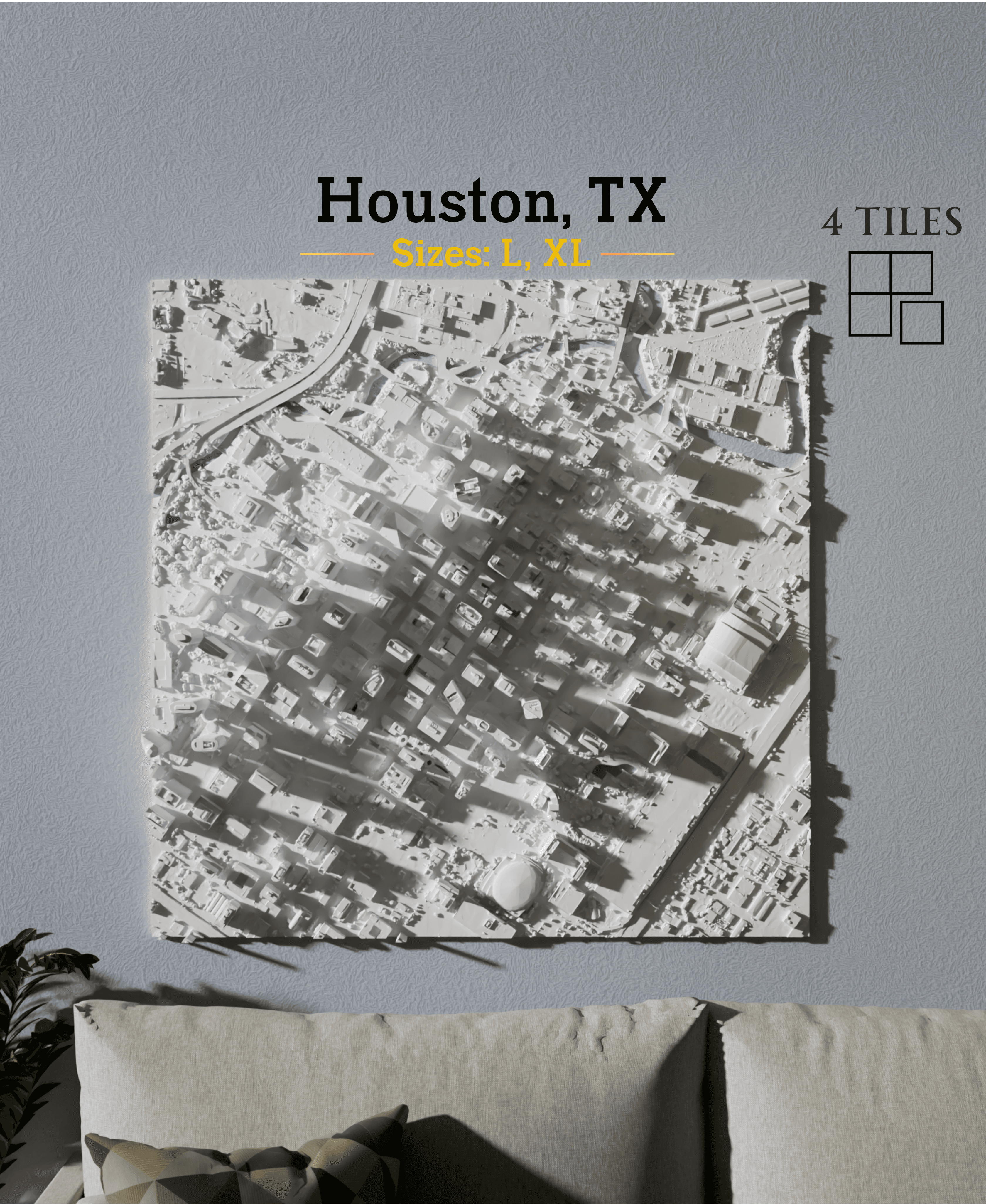 Houston, TX - Large & Extra Large 3d model