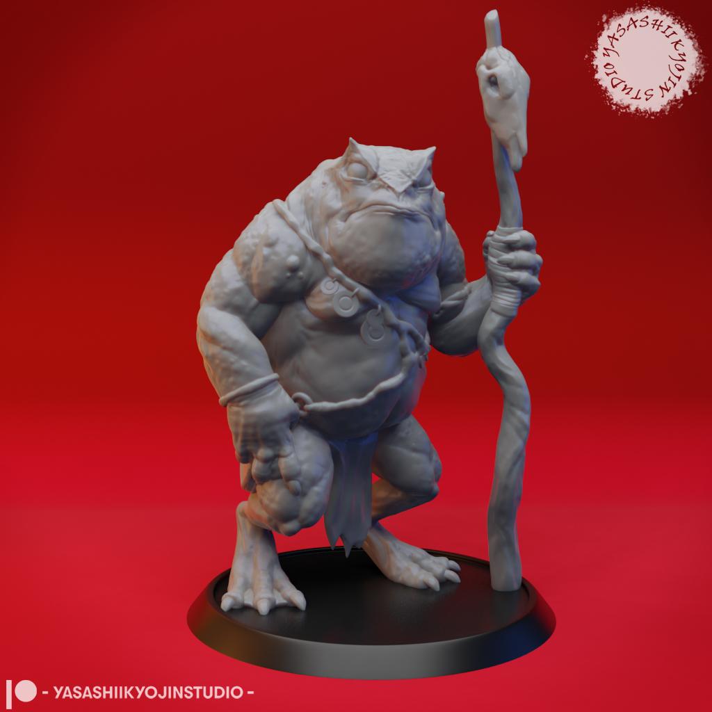 Slaad (Green) - Tabletop Miniature (Pre-Supported) 3d model