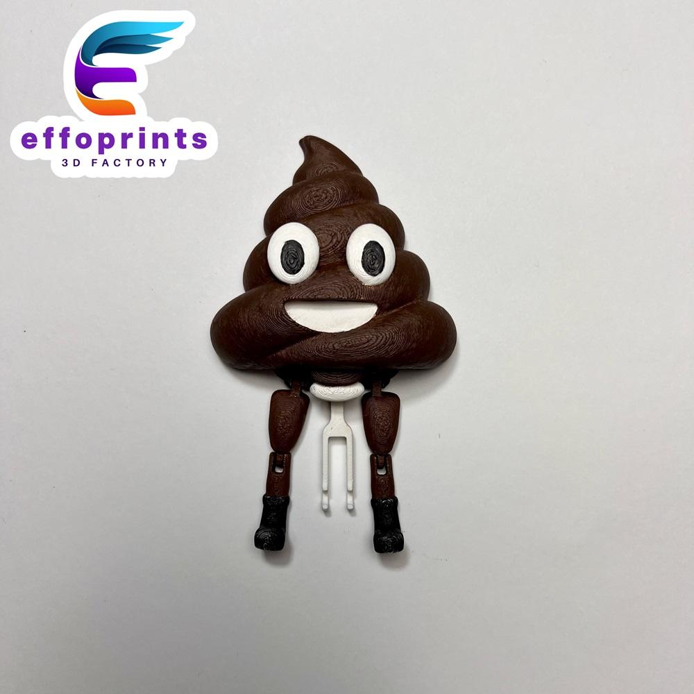 Poop Riding On Toilet Paper Hanger Gadget 3d model