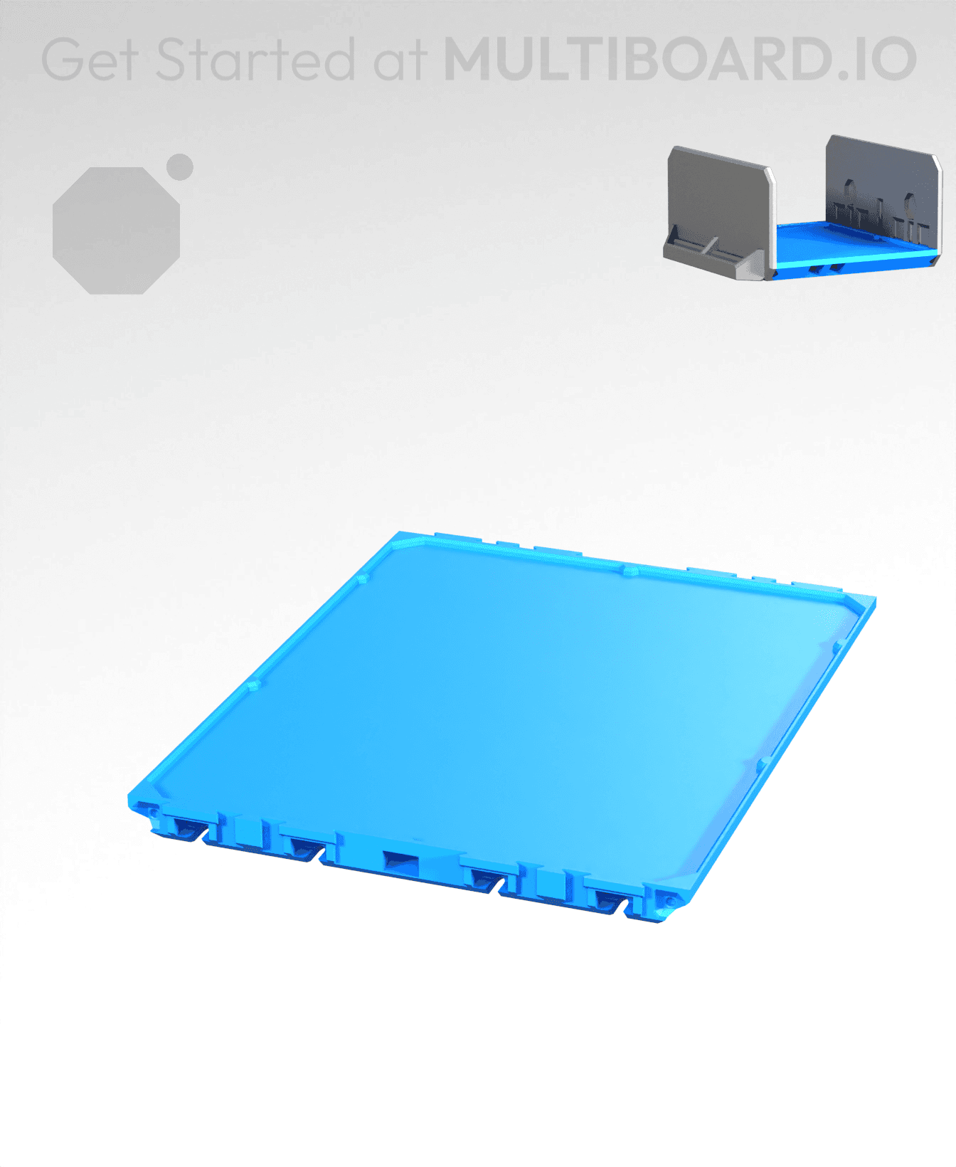 2x2.5-Deep - Plain - Multibin Drawer Base 3d model