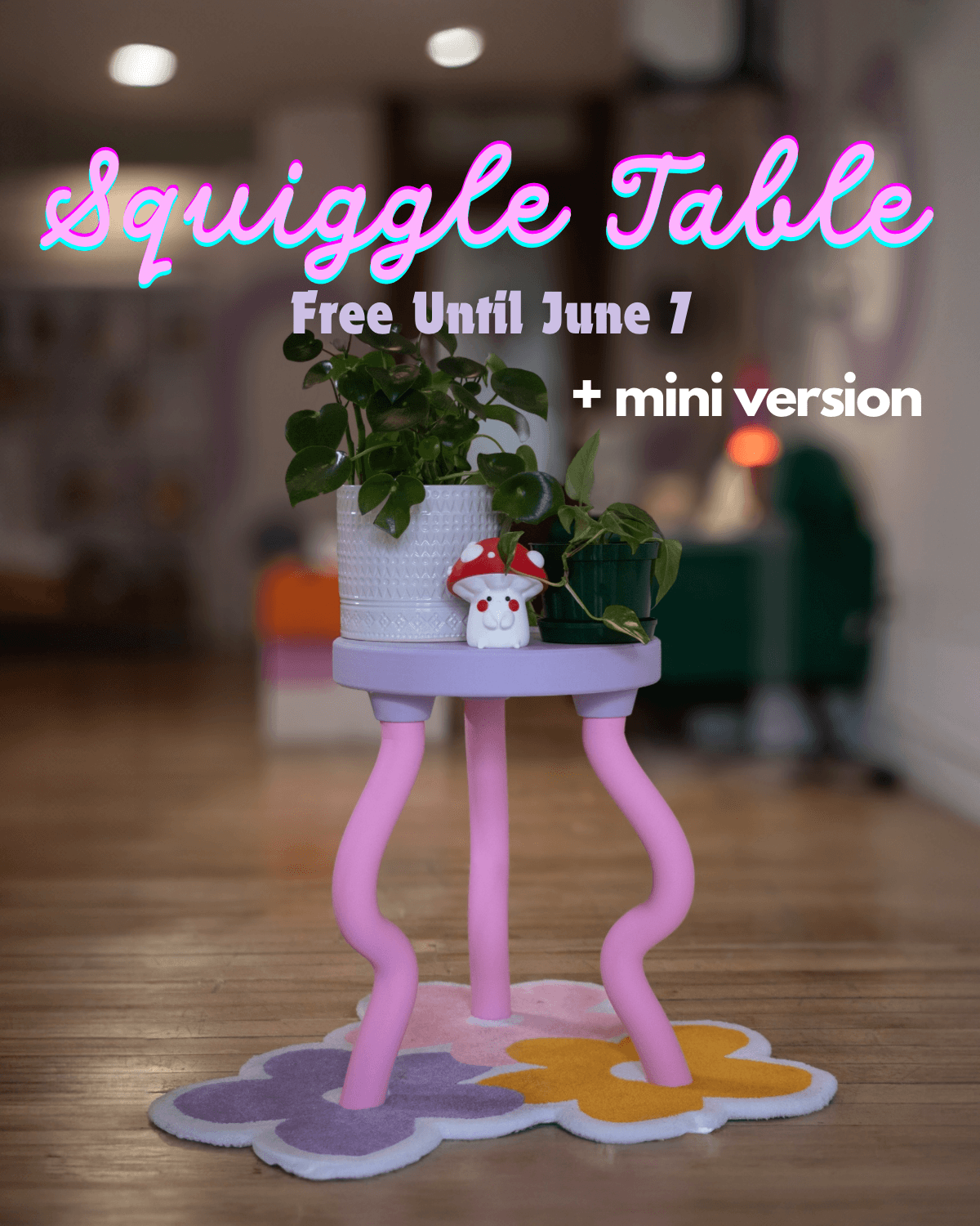 The Jellyfish Squiggle Table 3d model