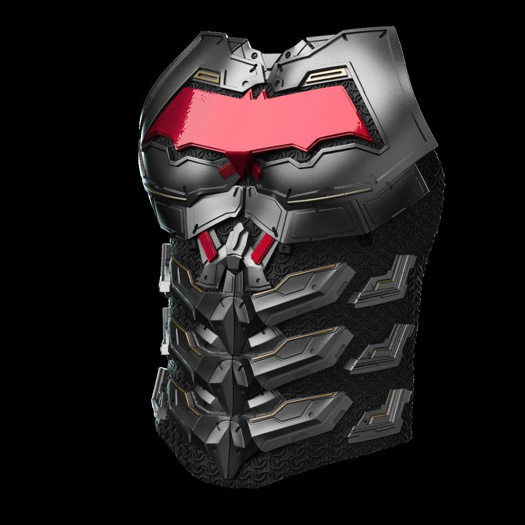 Red Hood Samurai Chest Armor 3D FILE STL 3d model