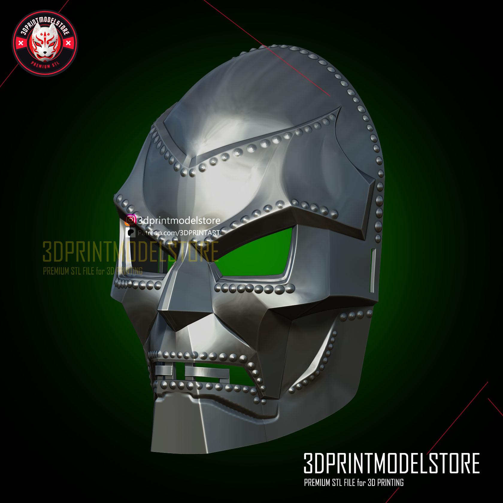 Dr Doom Mask - Marvel Doctor Doom Helmet -  Cosplay Props - FREE STL 3d model