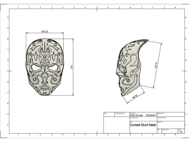 Cursed Skull Mask 3d model