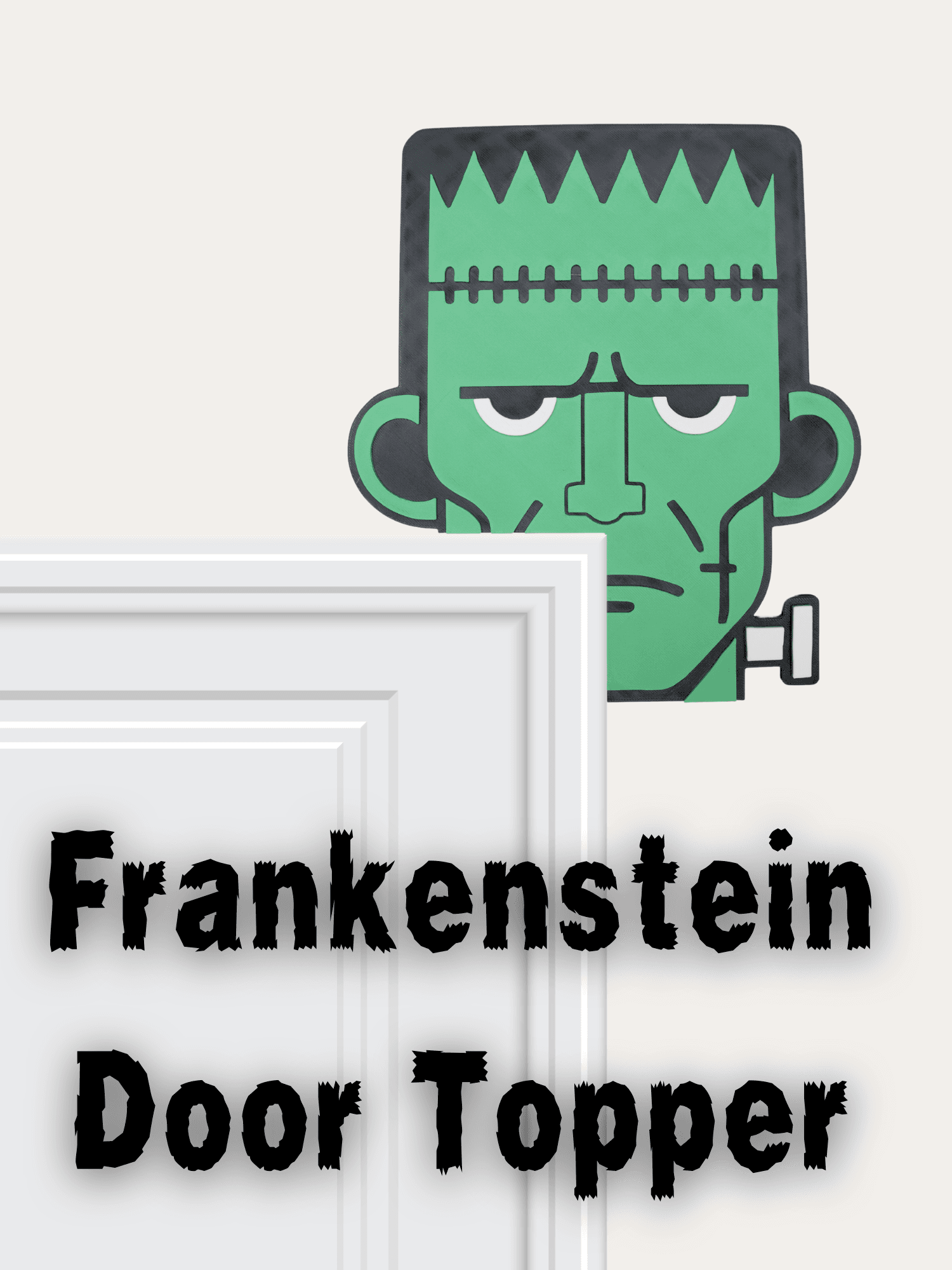 Frankenstien Head Door Topper 3d model