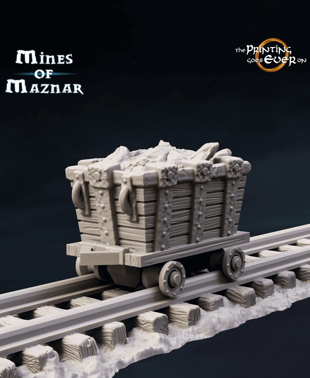 Dwarven Minecart with Tracks 3d model