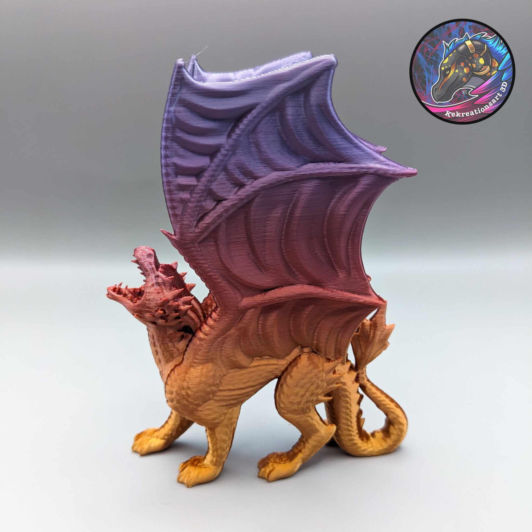 Roaring Dragon Figurine 3d model