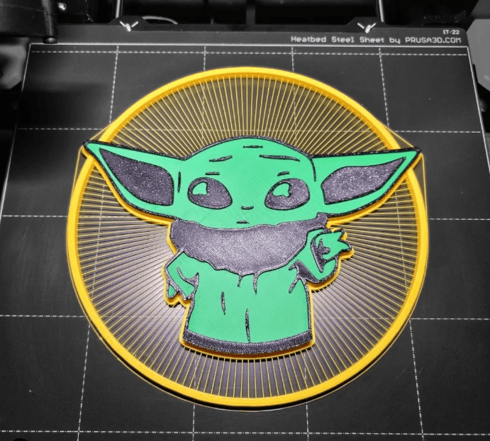 Baby Yoda String Art - Faster Print 3d model