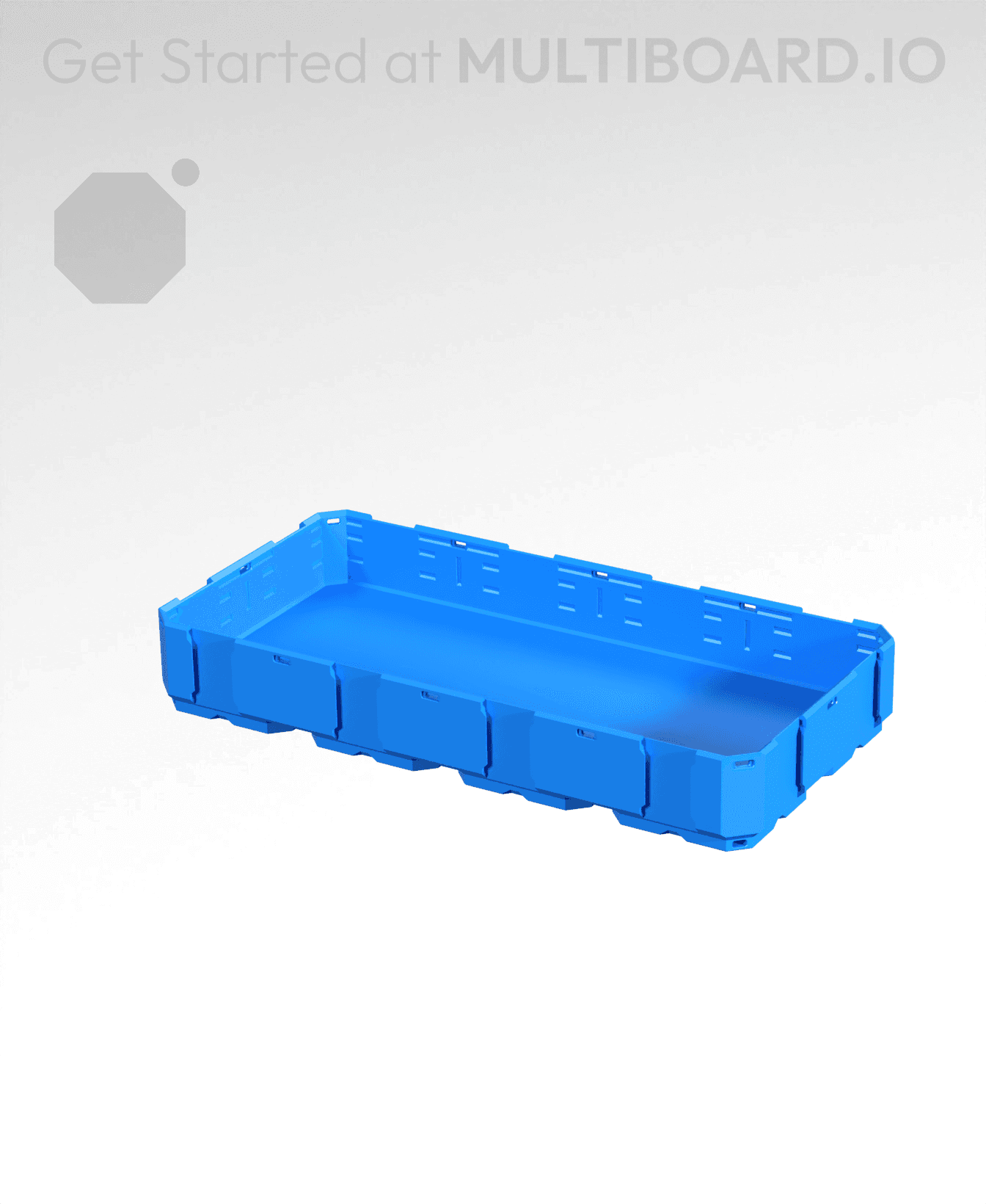 4x2x0.5 - Full Multipoint Rail - Multibin Shell 3d model