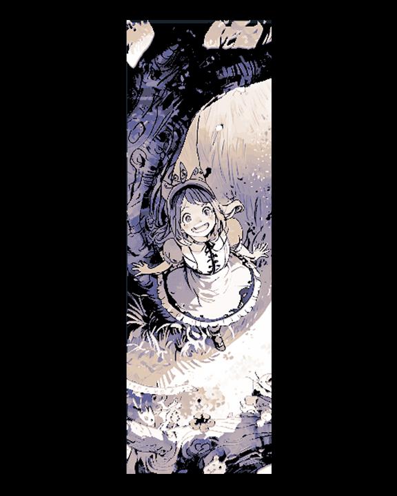 Illustrations of Alice and the Cheshire Cat - Set of Bookmarks 3d model