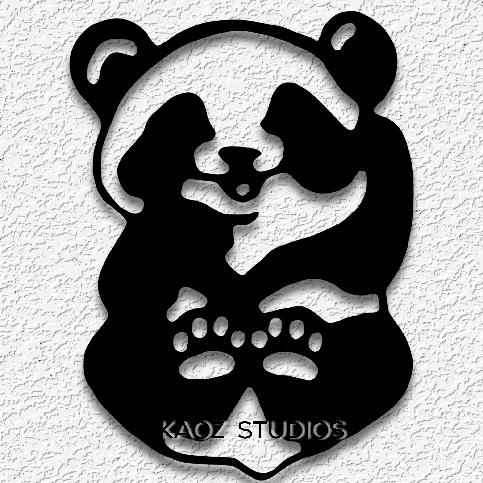 baby panda wall art panda bear wall decor cub decoration 3d model