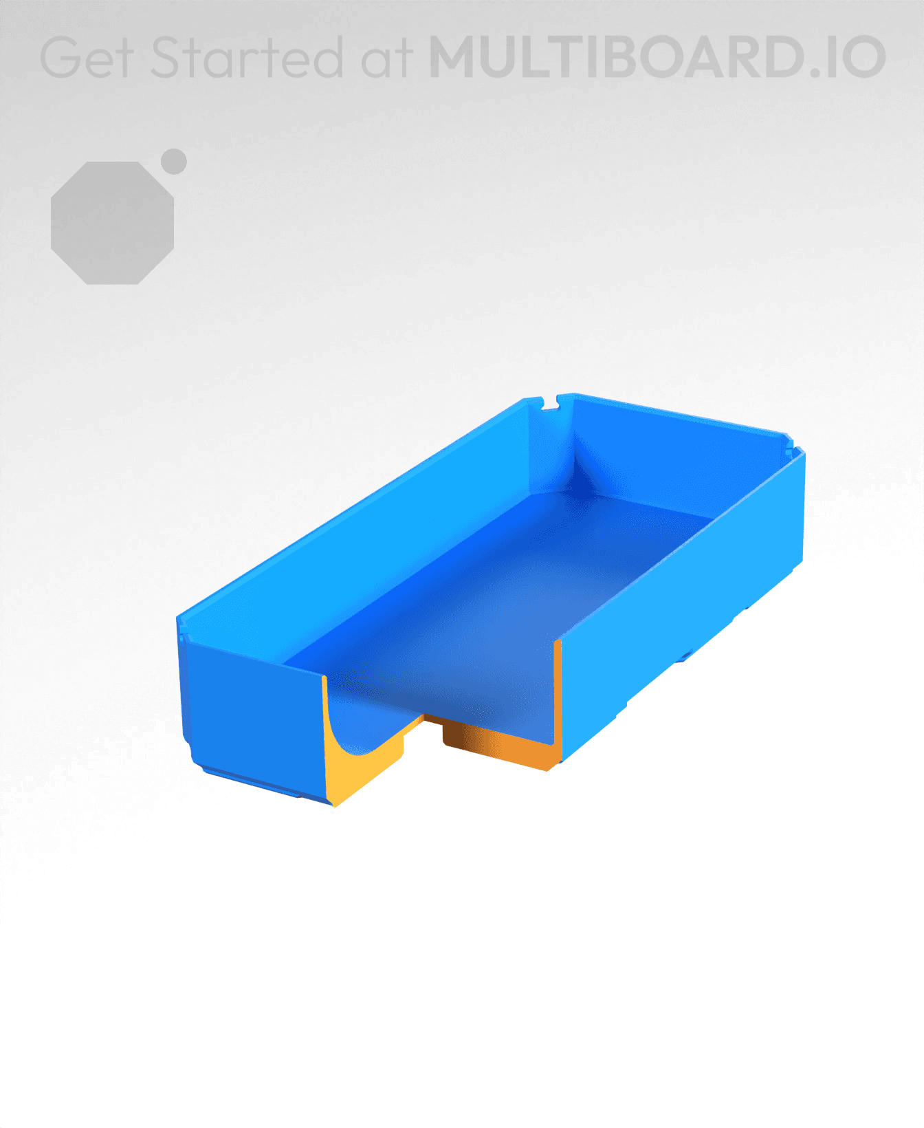 1x2x0.5 - Curved Bin - Multibin Insert 3d model