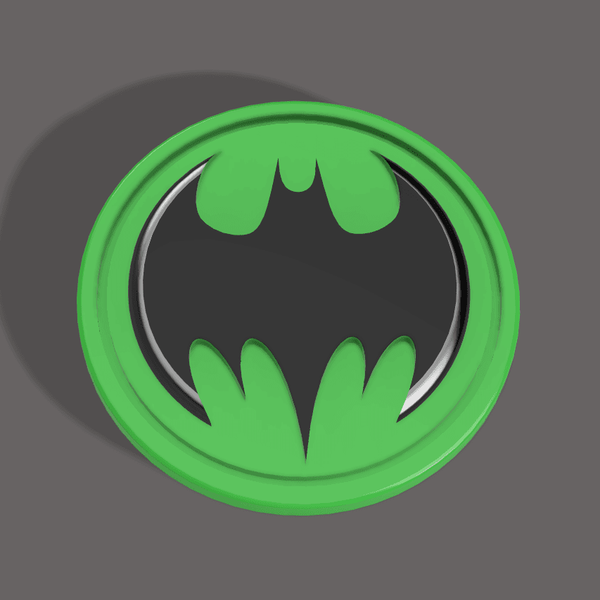 Batman Raised Logo Coin 3d model