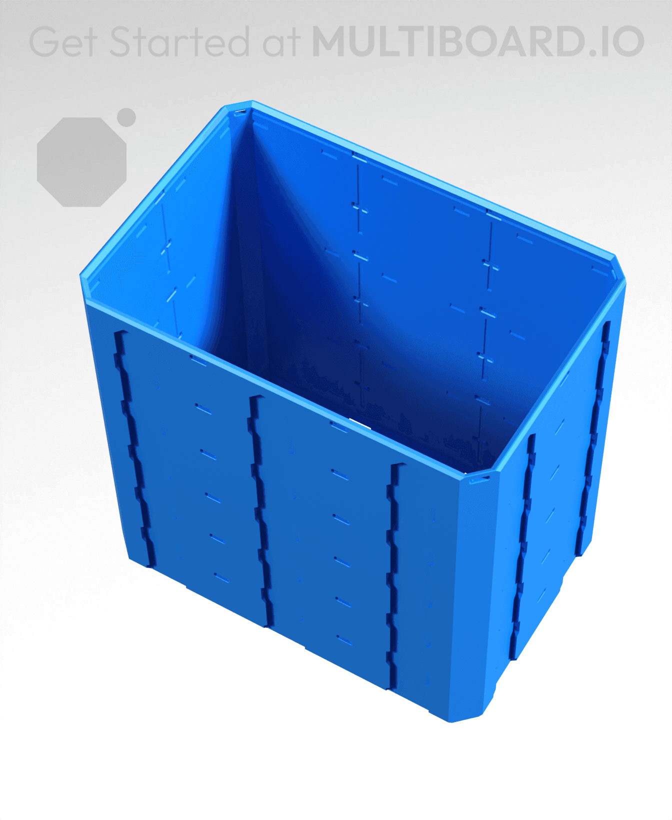 3x2x3 - Topped Multipoint Rail - Universal Click-In Multibin Shell Extension 3d model