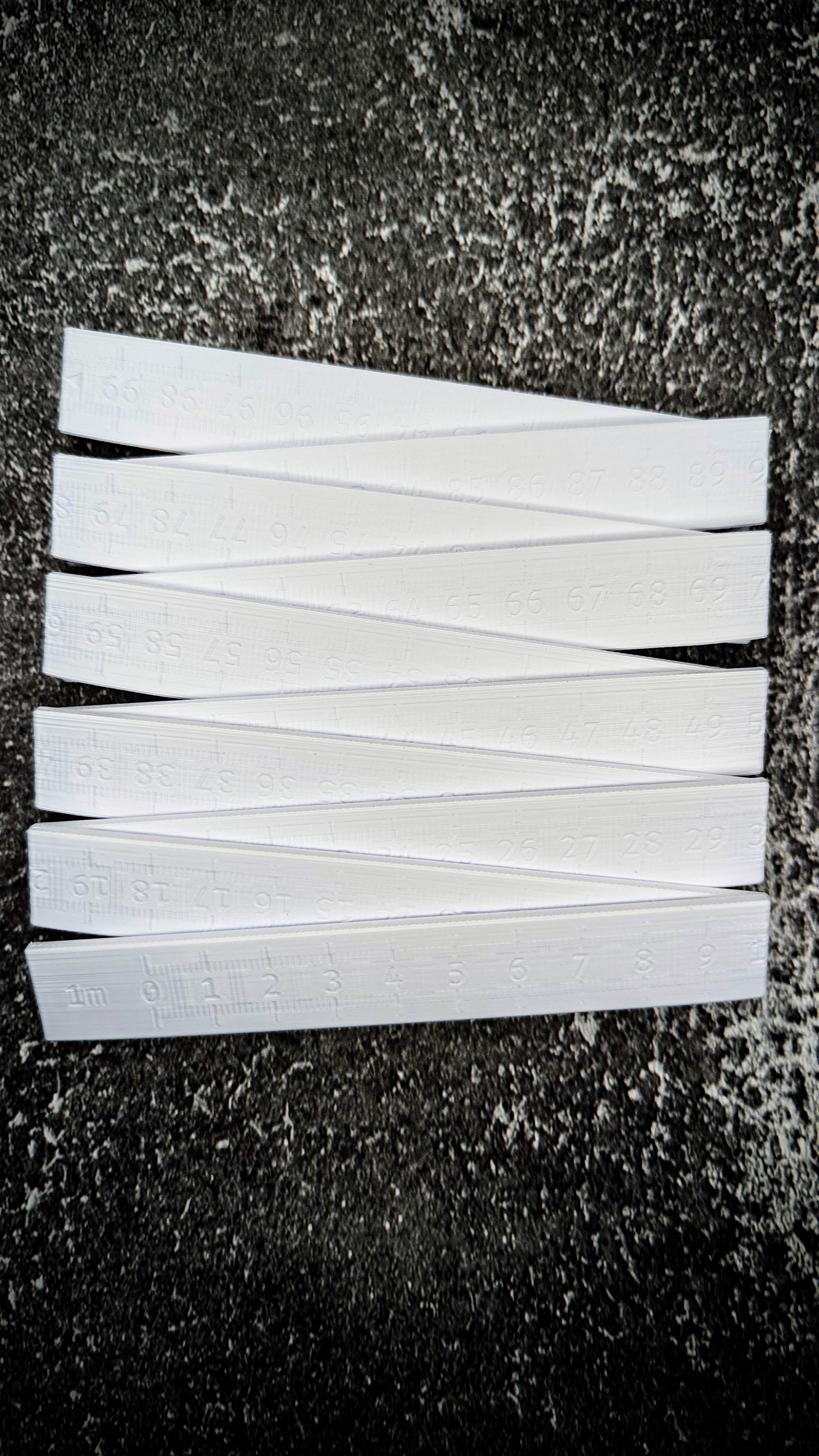 1m Folding Ruler Print in Place Measuring Tool 3d model