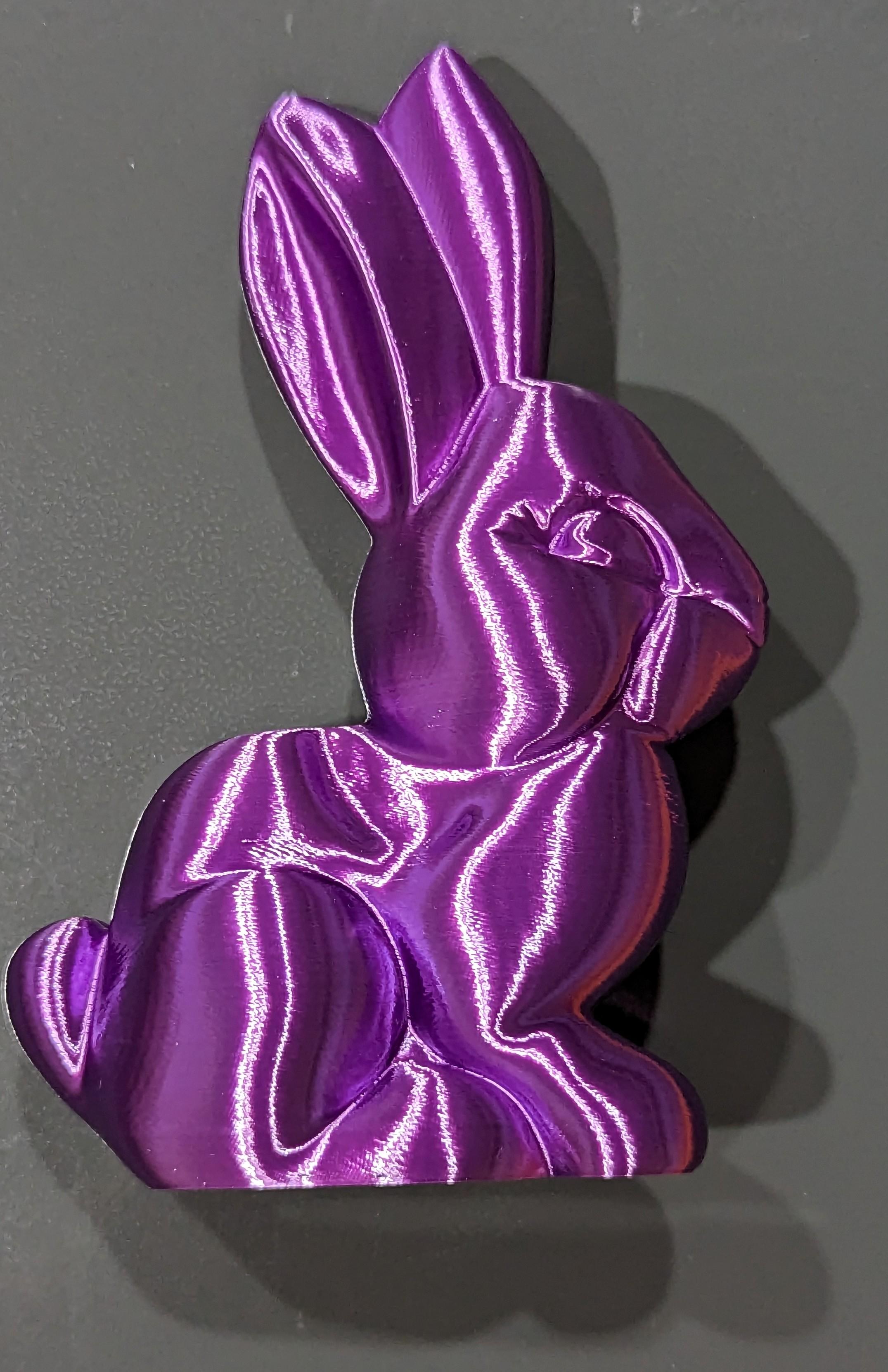 Chocolate Bunny -(No Supports) - Printed on Bambu Lab X1C @1.2 layer height with Inland Purple Silk - 3d model