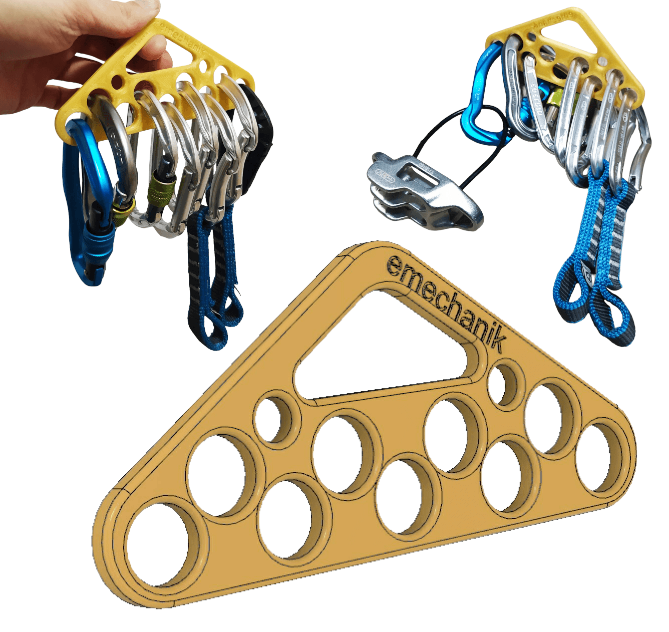 Rock climbing - gear organizer - for carabiner, friend prusik 3d model
