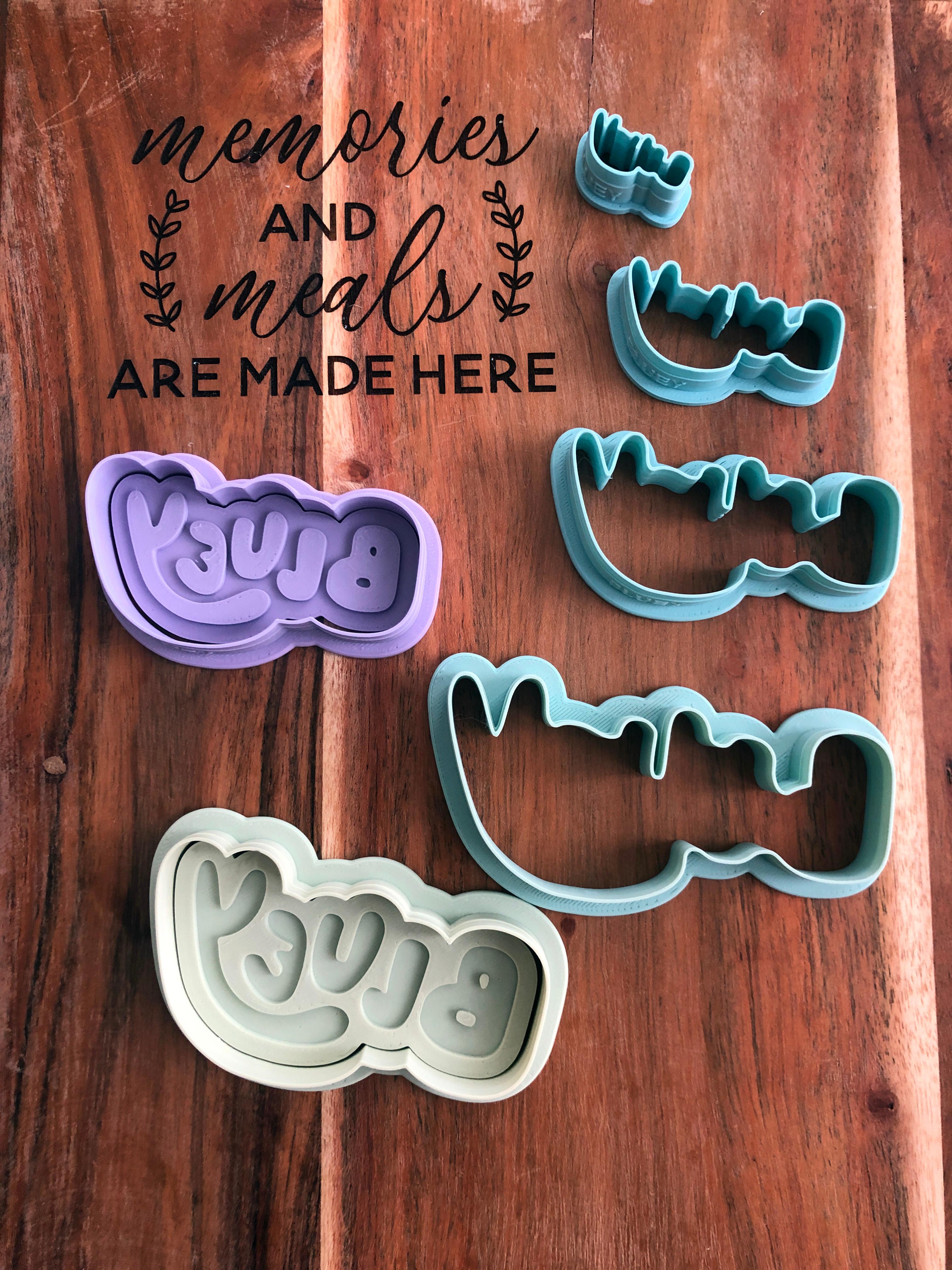 Bluey Cookie Cutters and Stamps - FREE SAMPLE 3d model